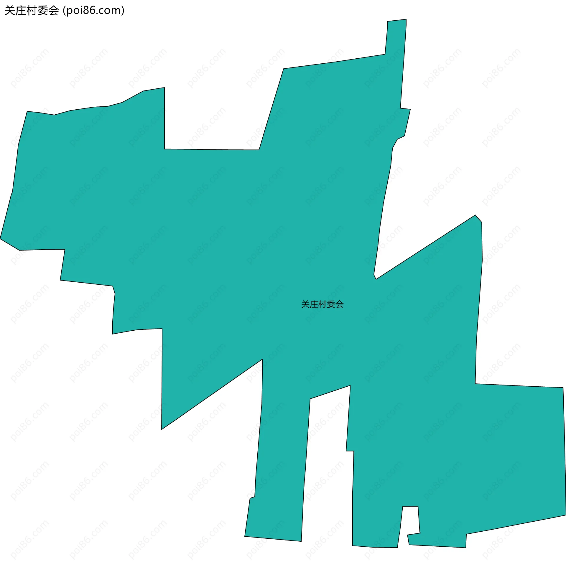关庄村委会边界地图