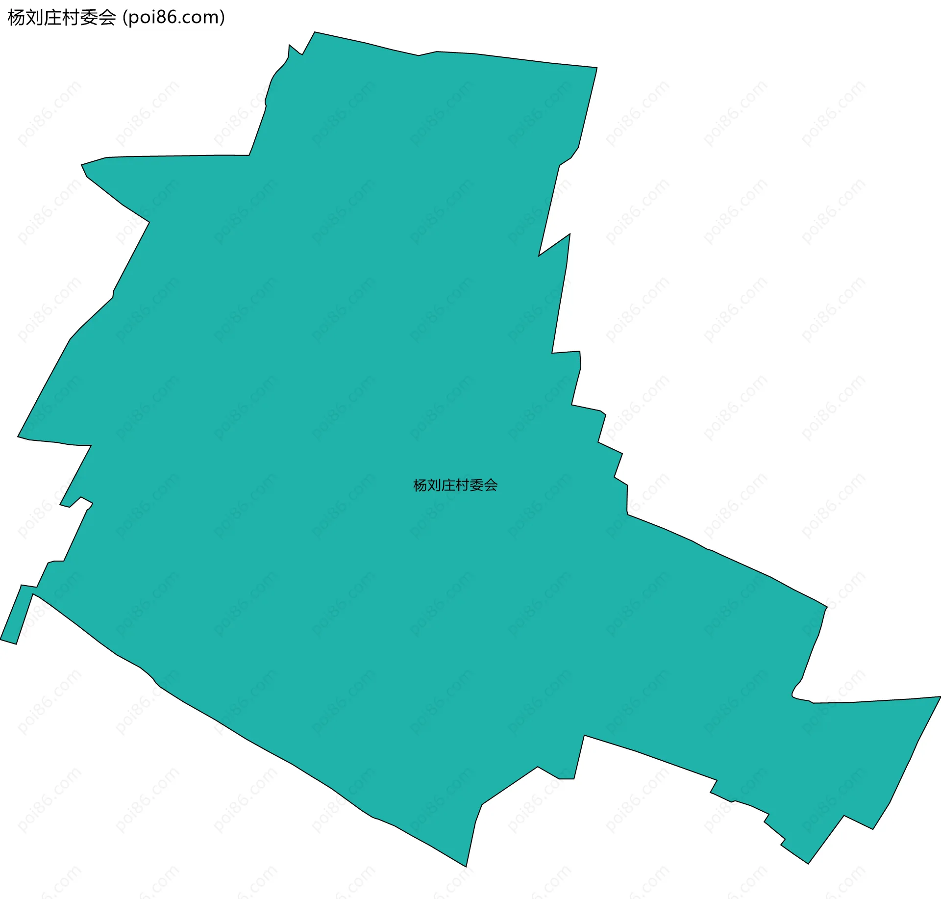 杨刘庄村委会边界地图