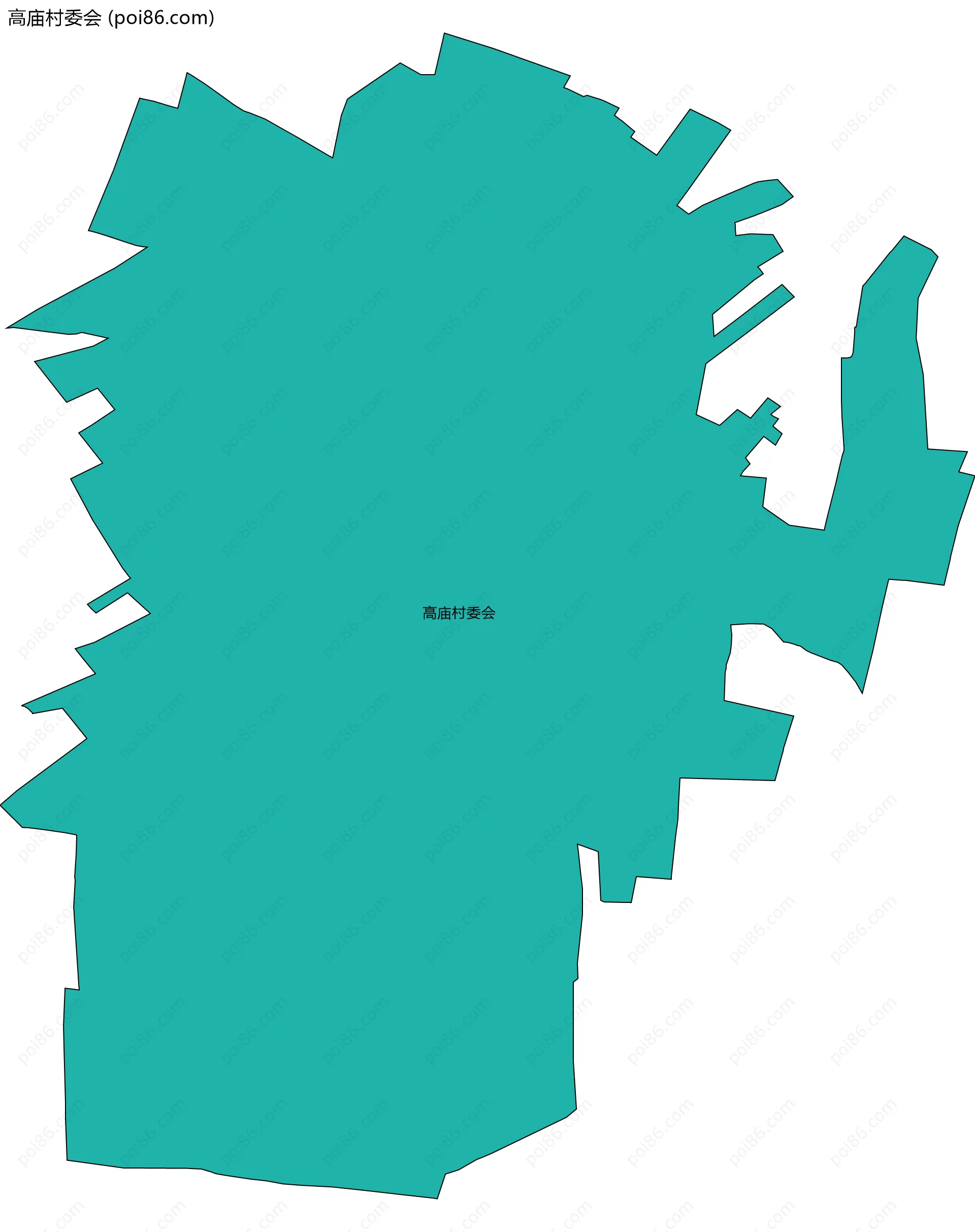 高庙村委会边界地图