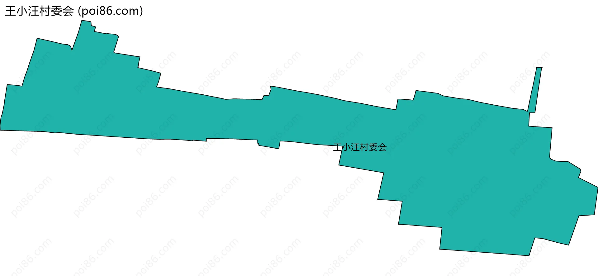 王小汪村委会边界地图