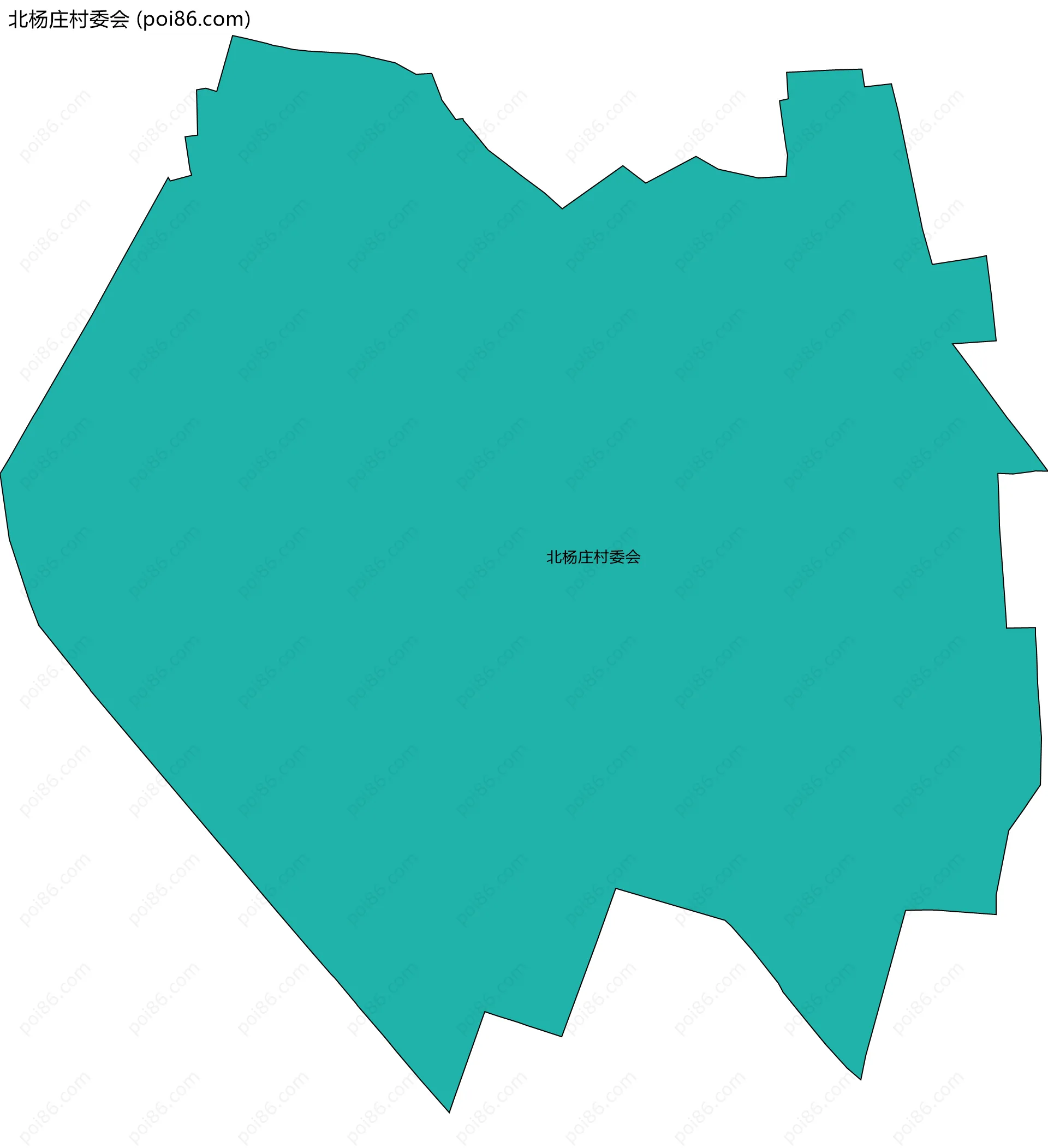 北杨庄村委会边界地图