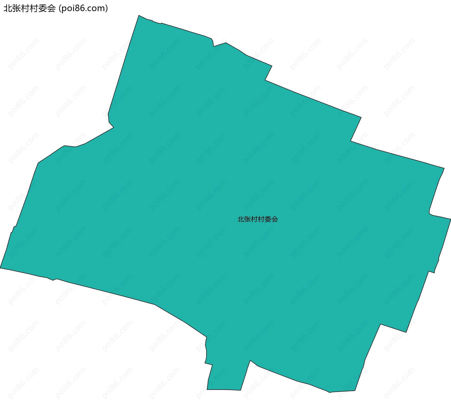 北张村村委会边界地图