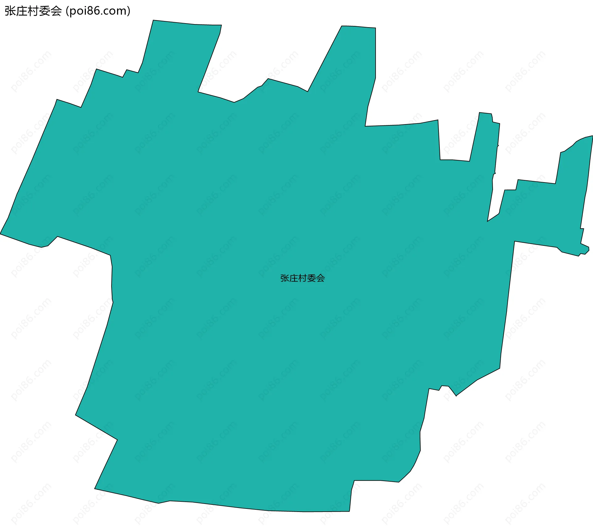张庄村委会边界地图