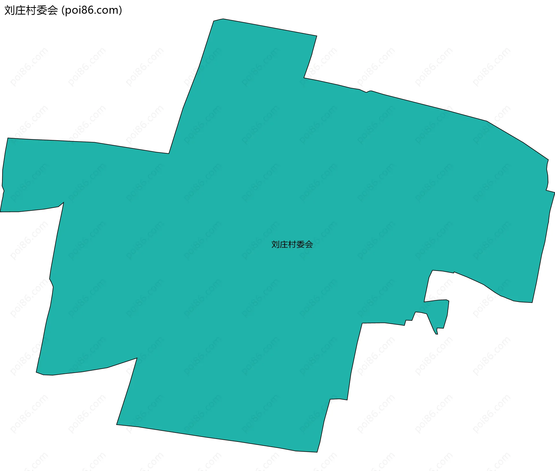 刘庄村委会边界地图