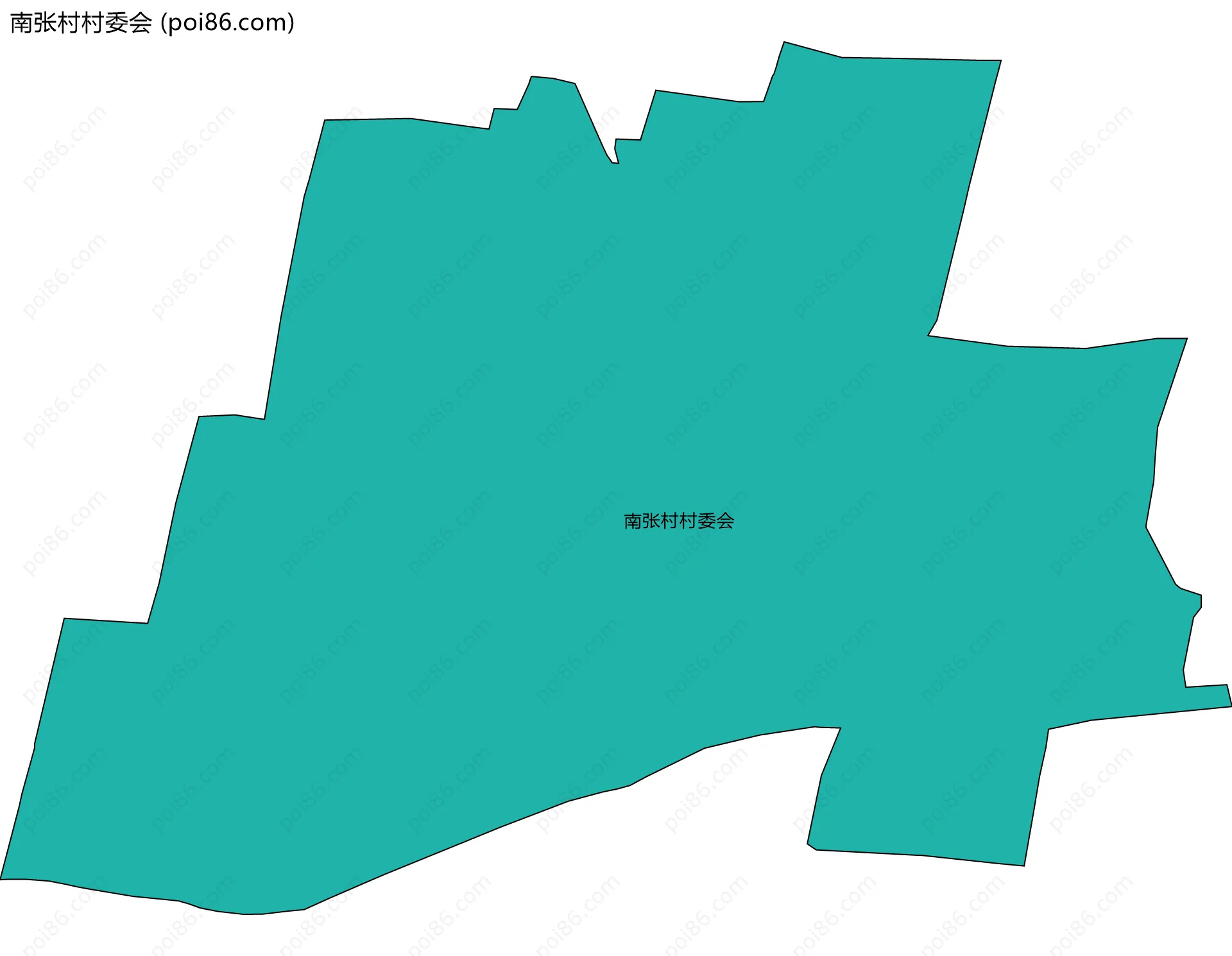 南张村村委会边界地图
