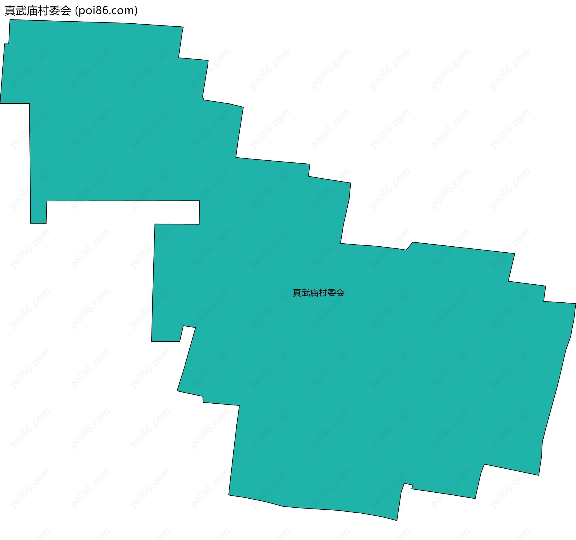 真武庙村委会边界地图