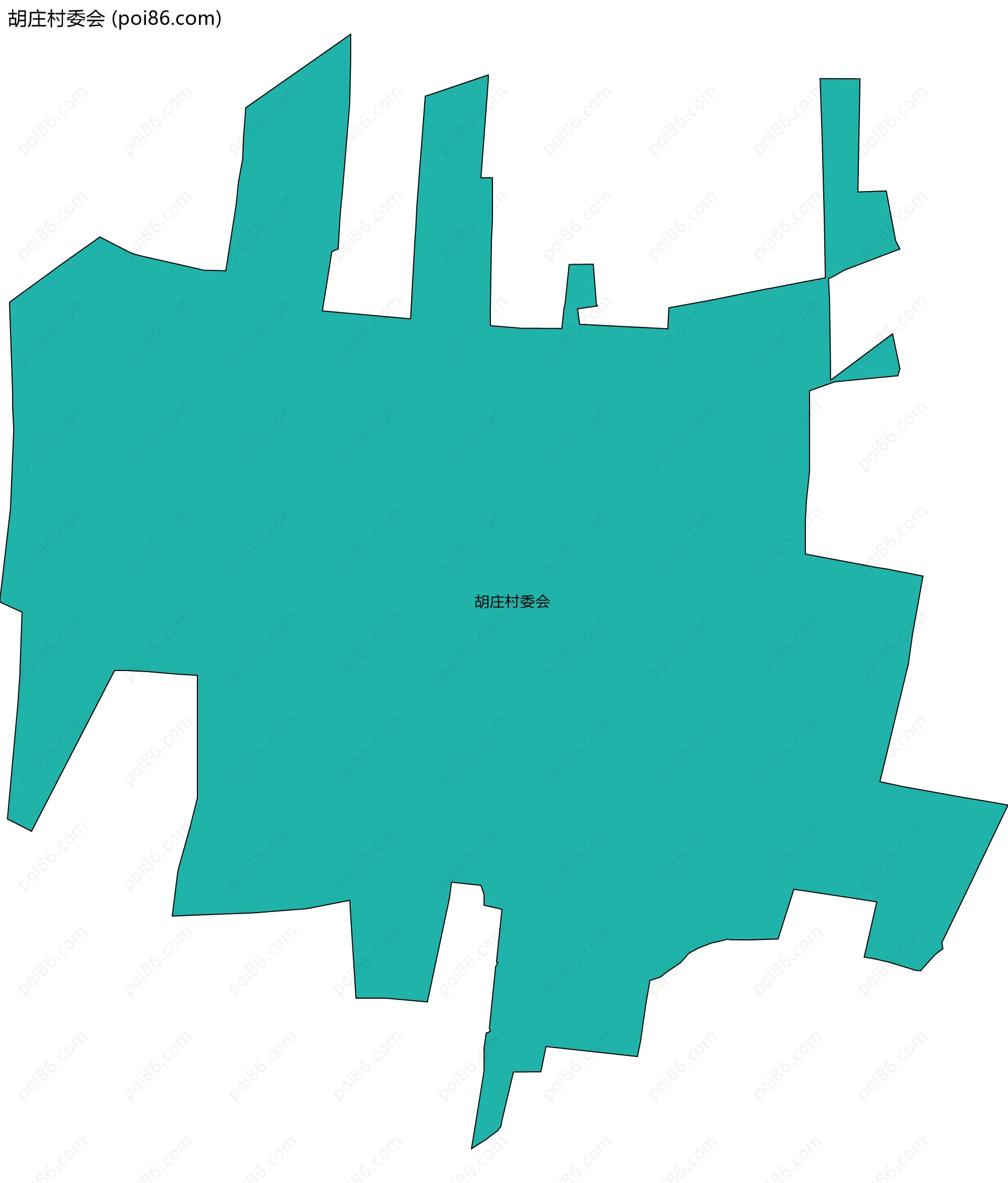 胡庄村委会边界地图