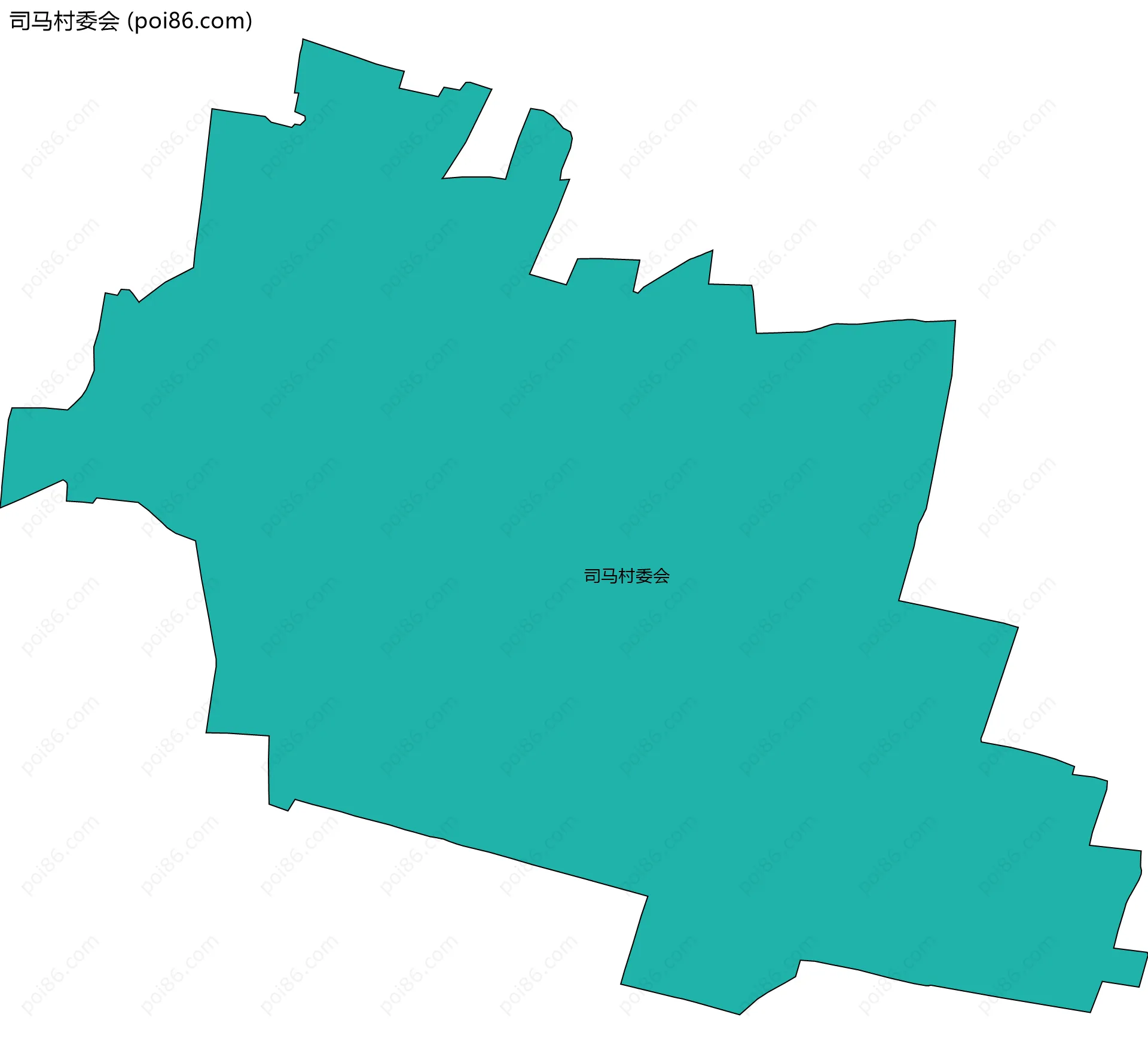 司马村委会边界地图