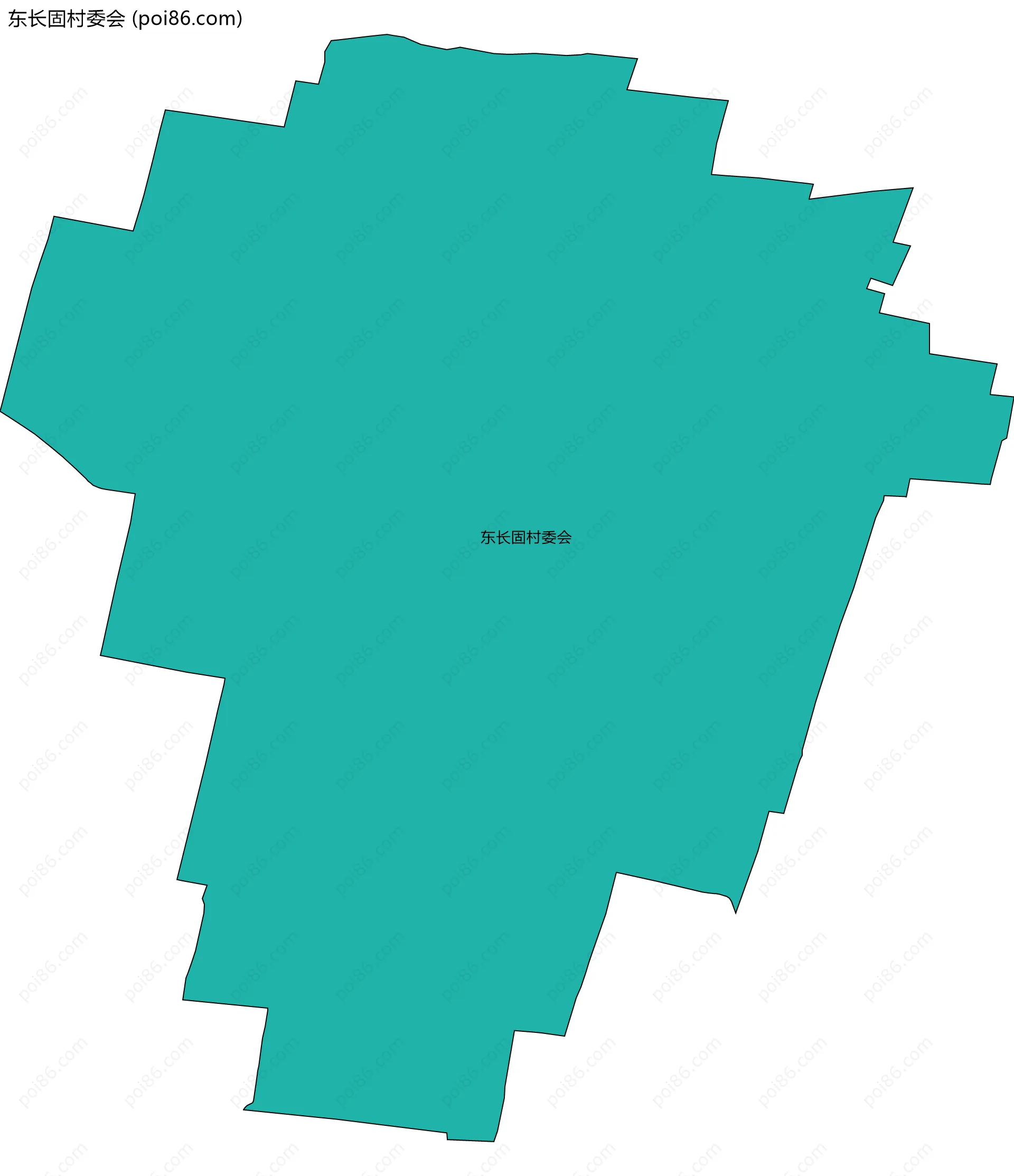 东长固村委会边界地图