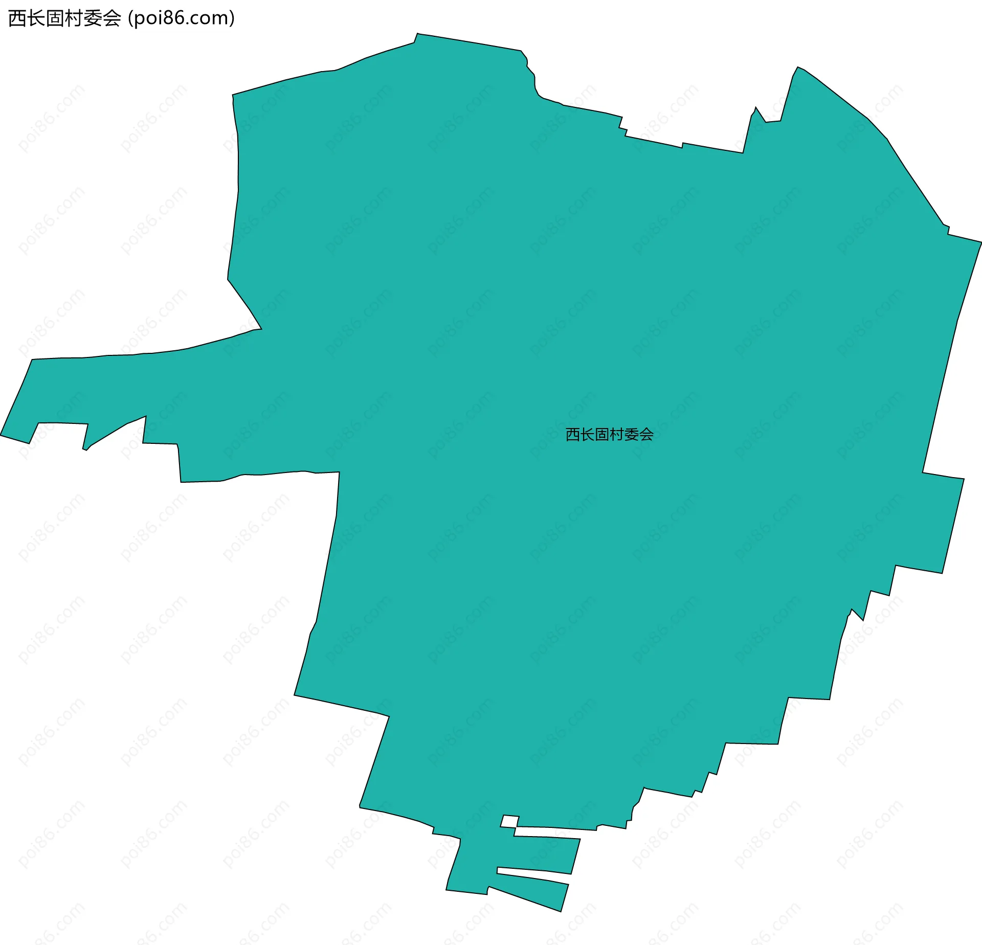 西长固村委会边界地图
