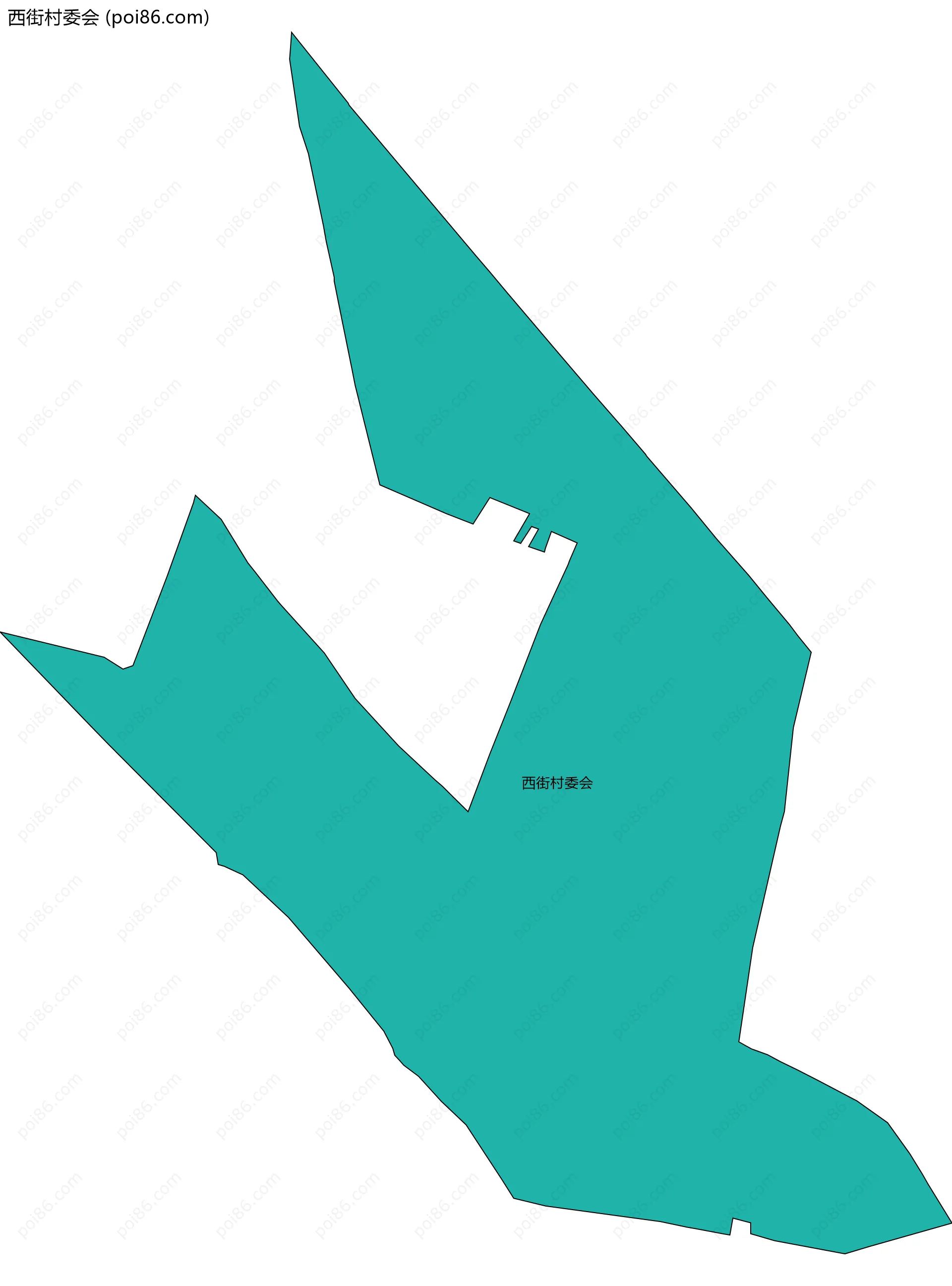 西街村委会边界地图