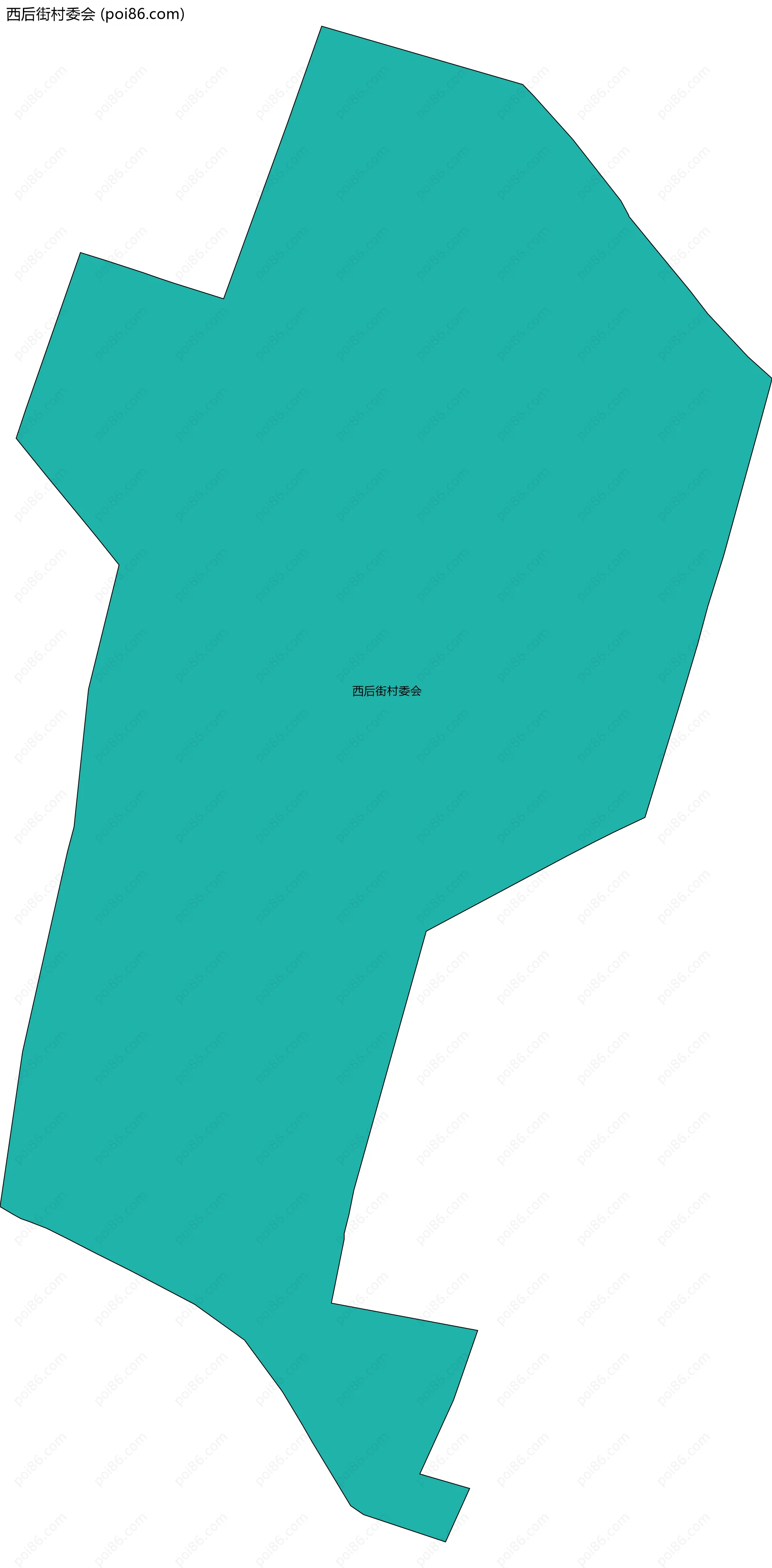 西后街村委会边界地图