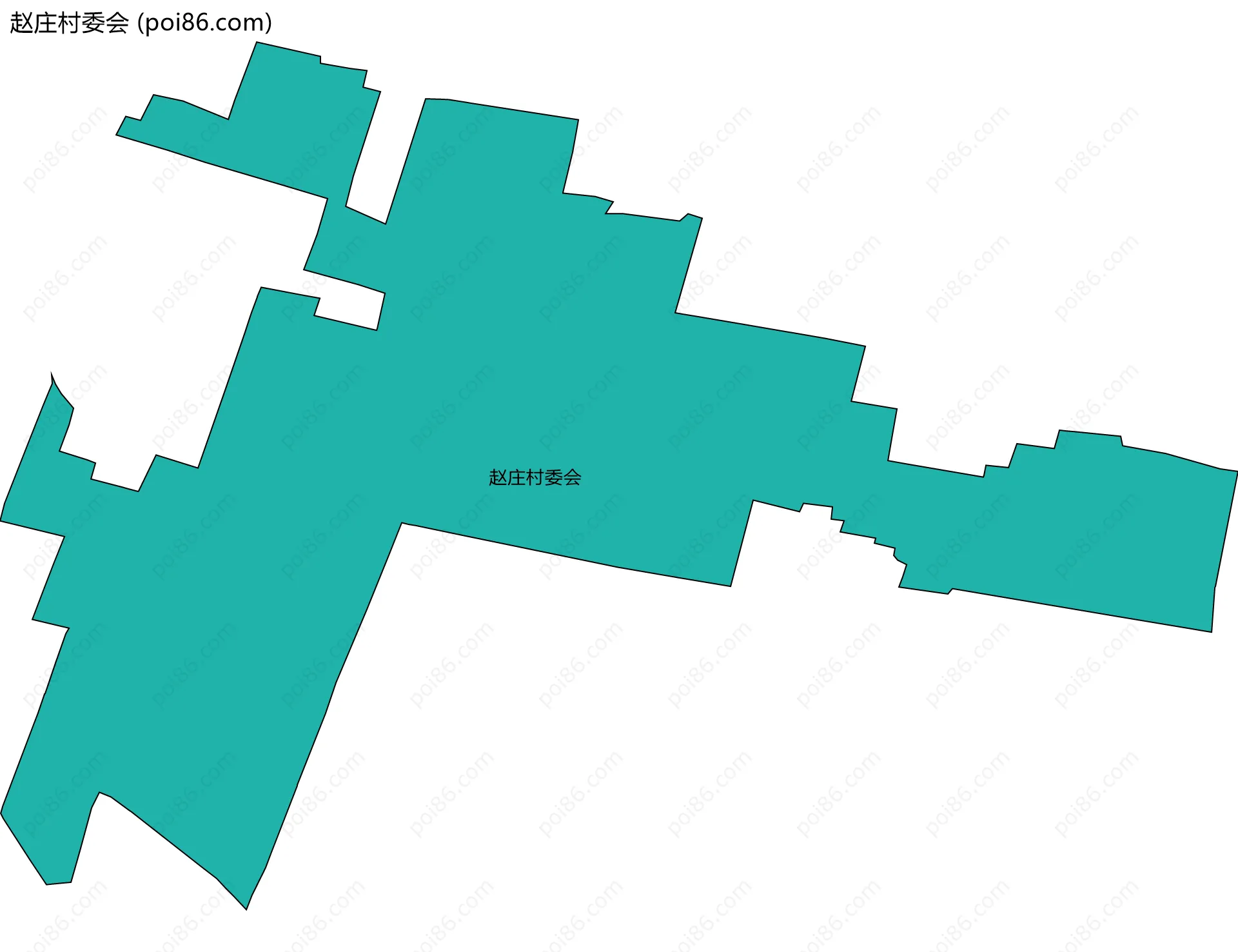 赵庄村委会边界地图