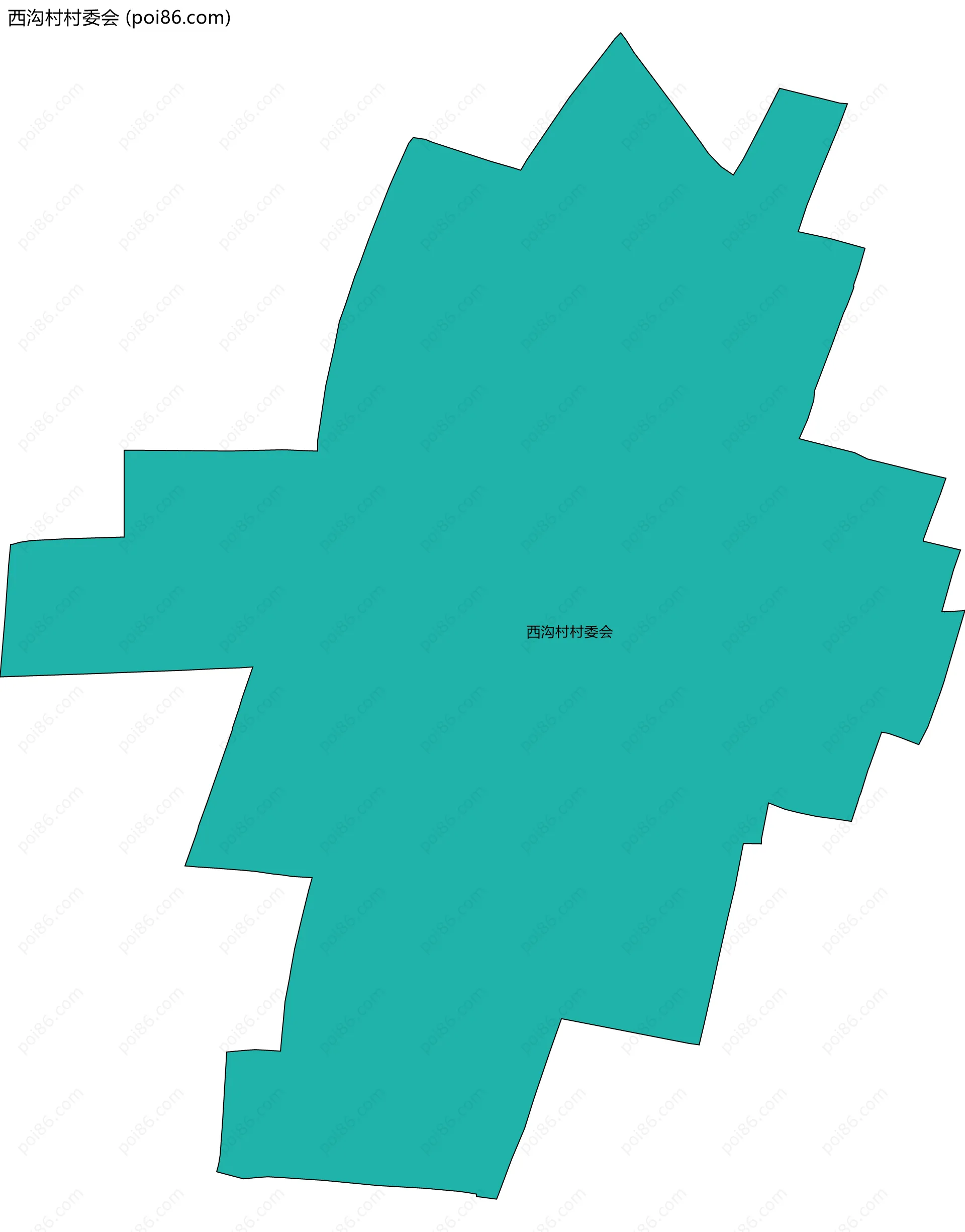 西沟村村委会边界地图