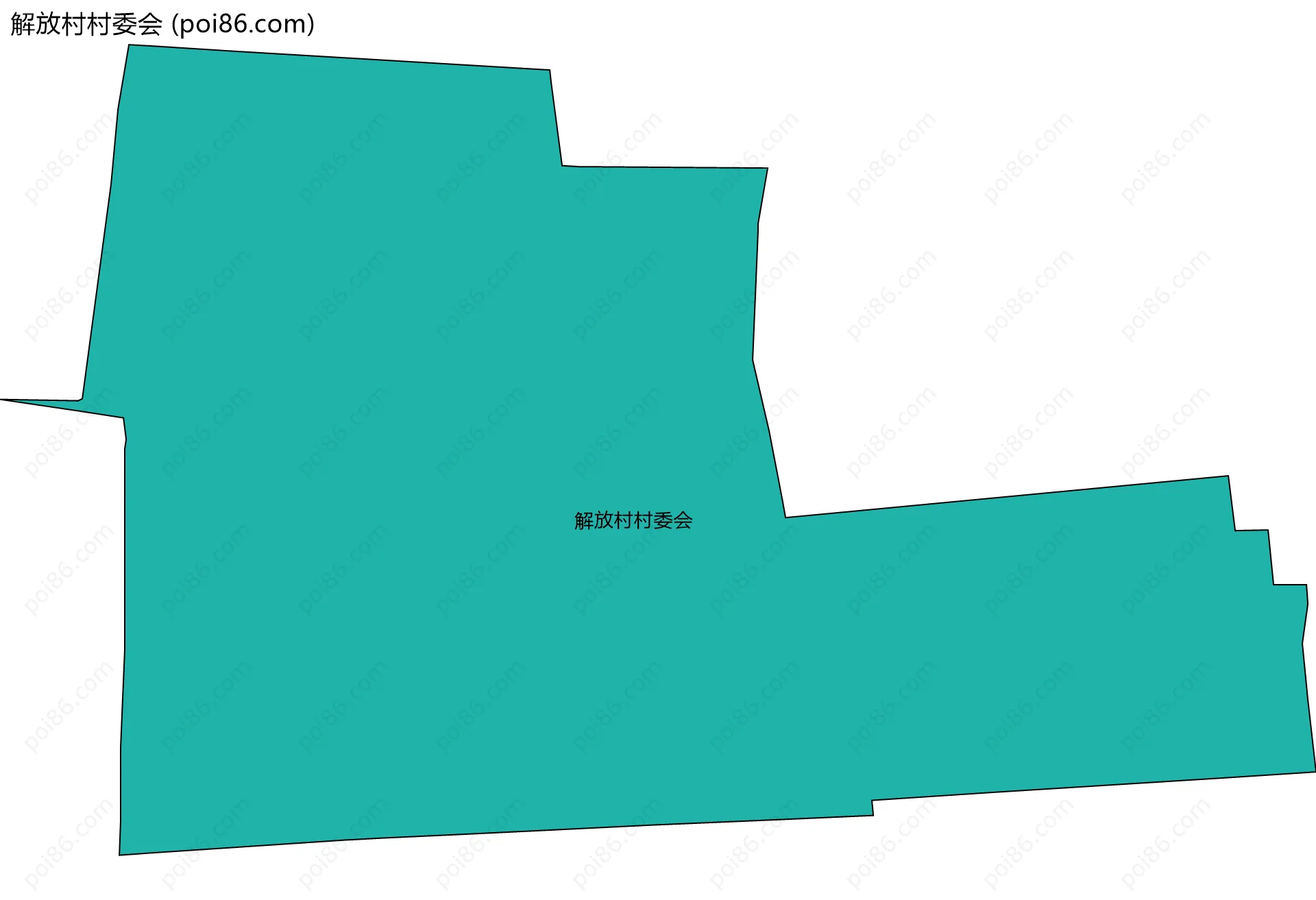 解放村村委会边界地图