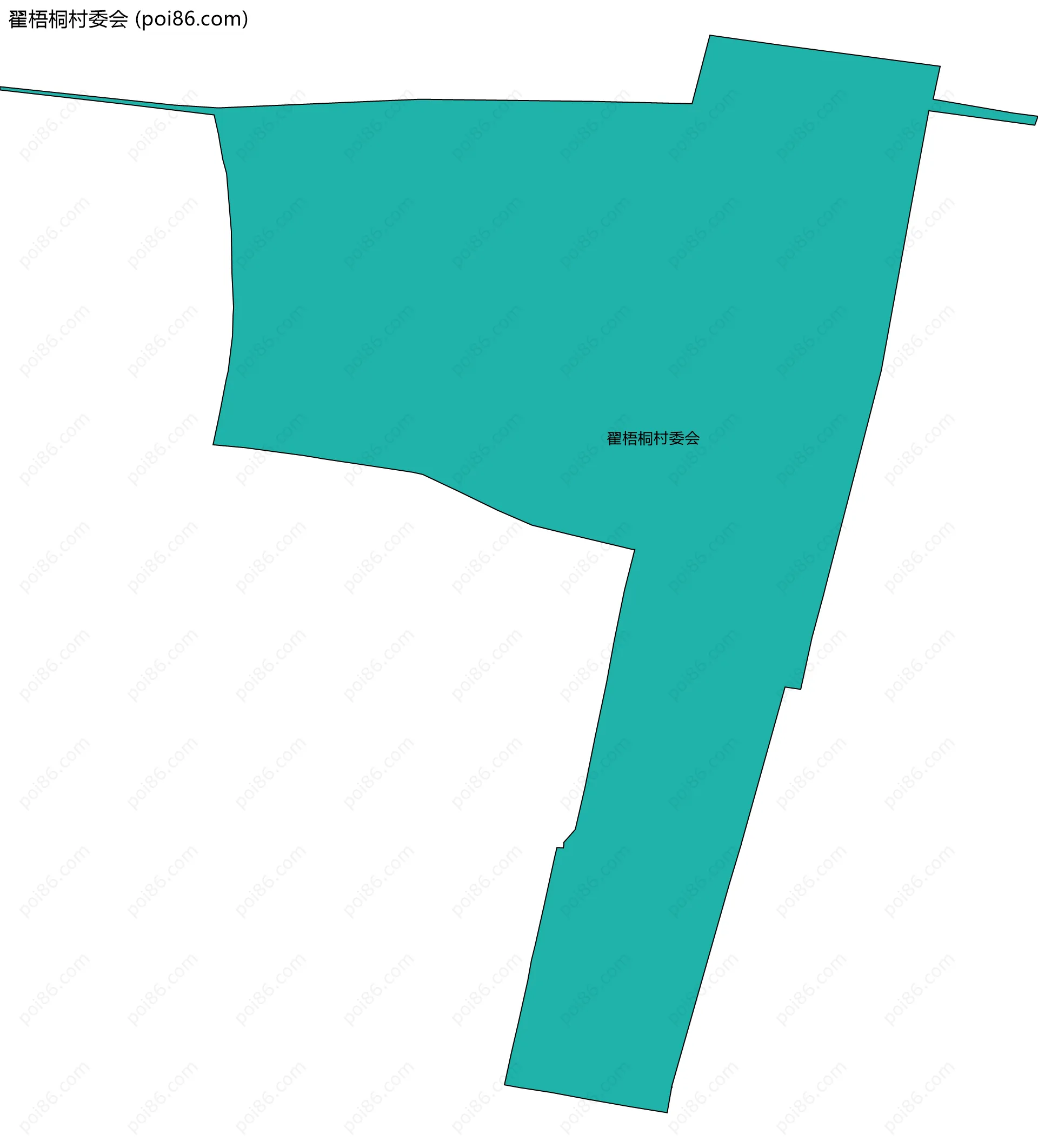 翟梧桐村委会边界地图