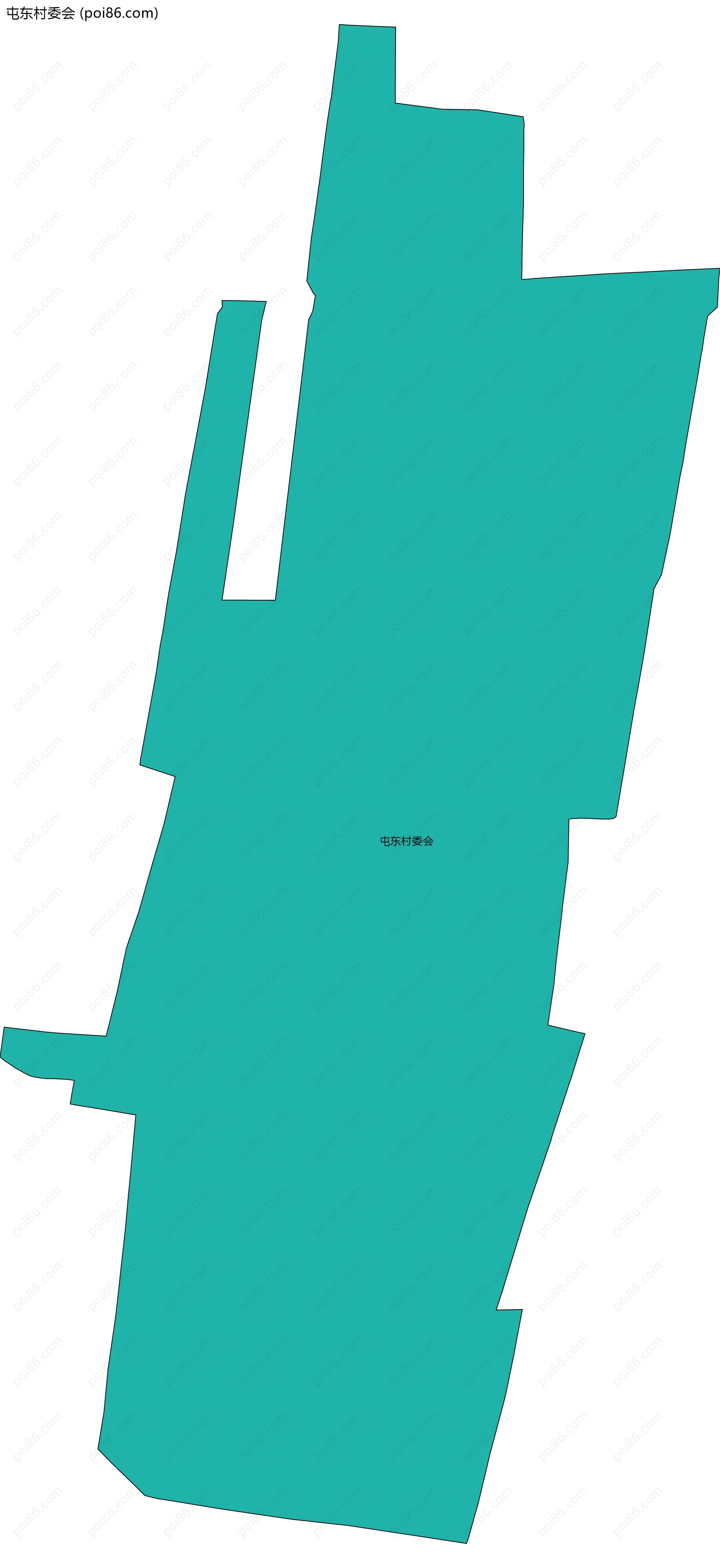 屯东村委会边界地图