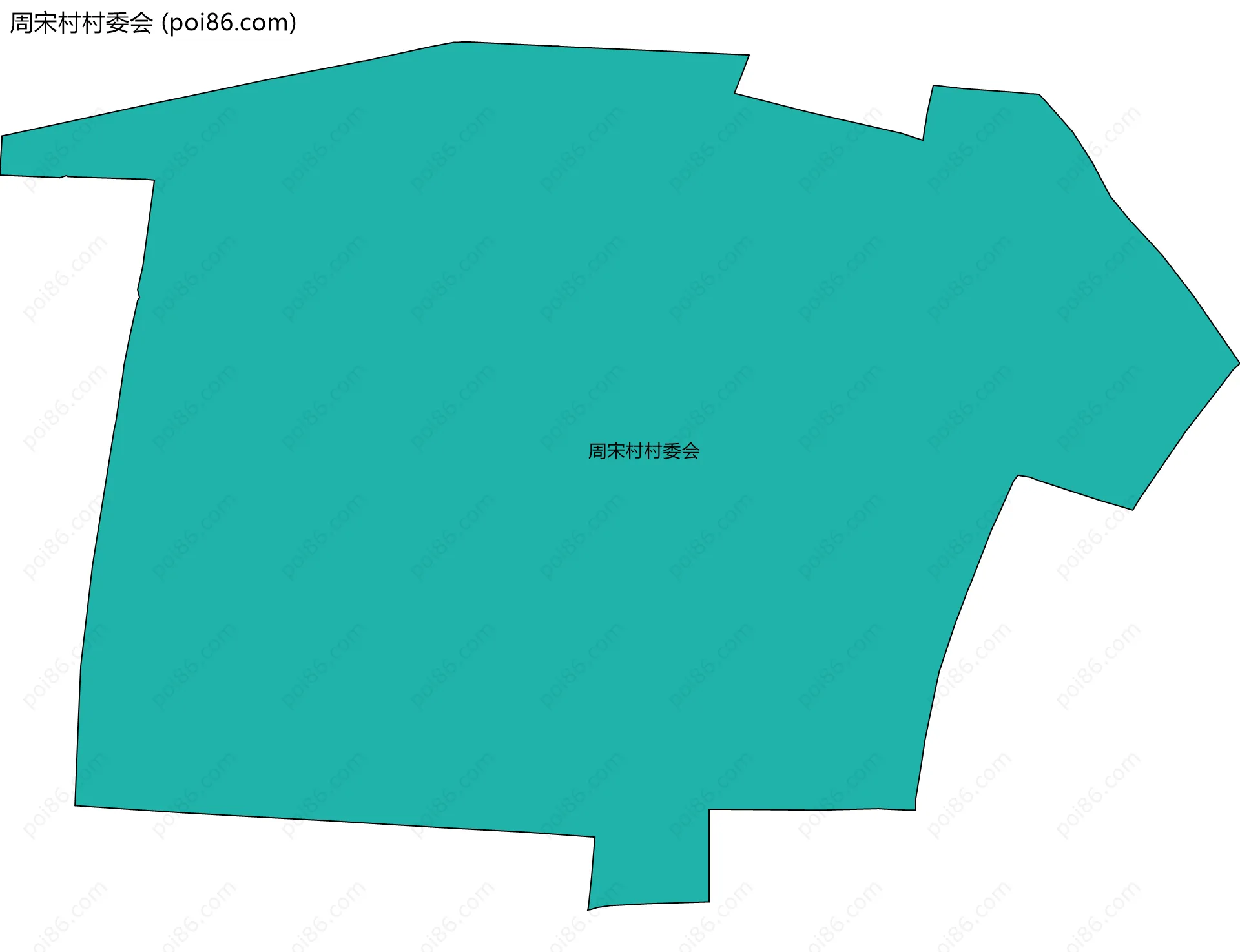 周宋村村委会边界地图