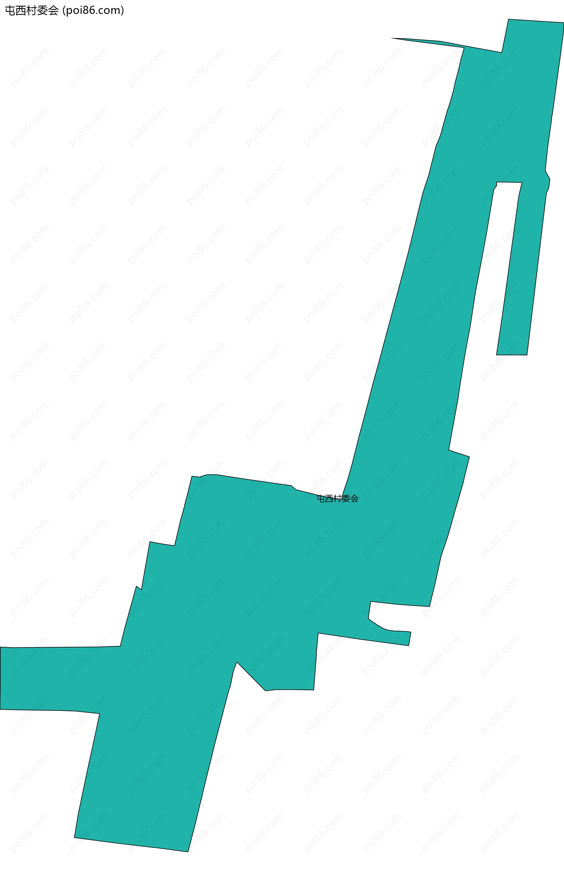 屯西村委会边界地图