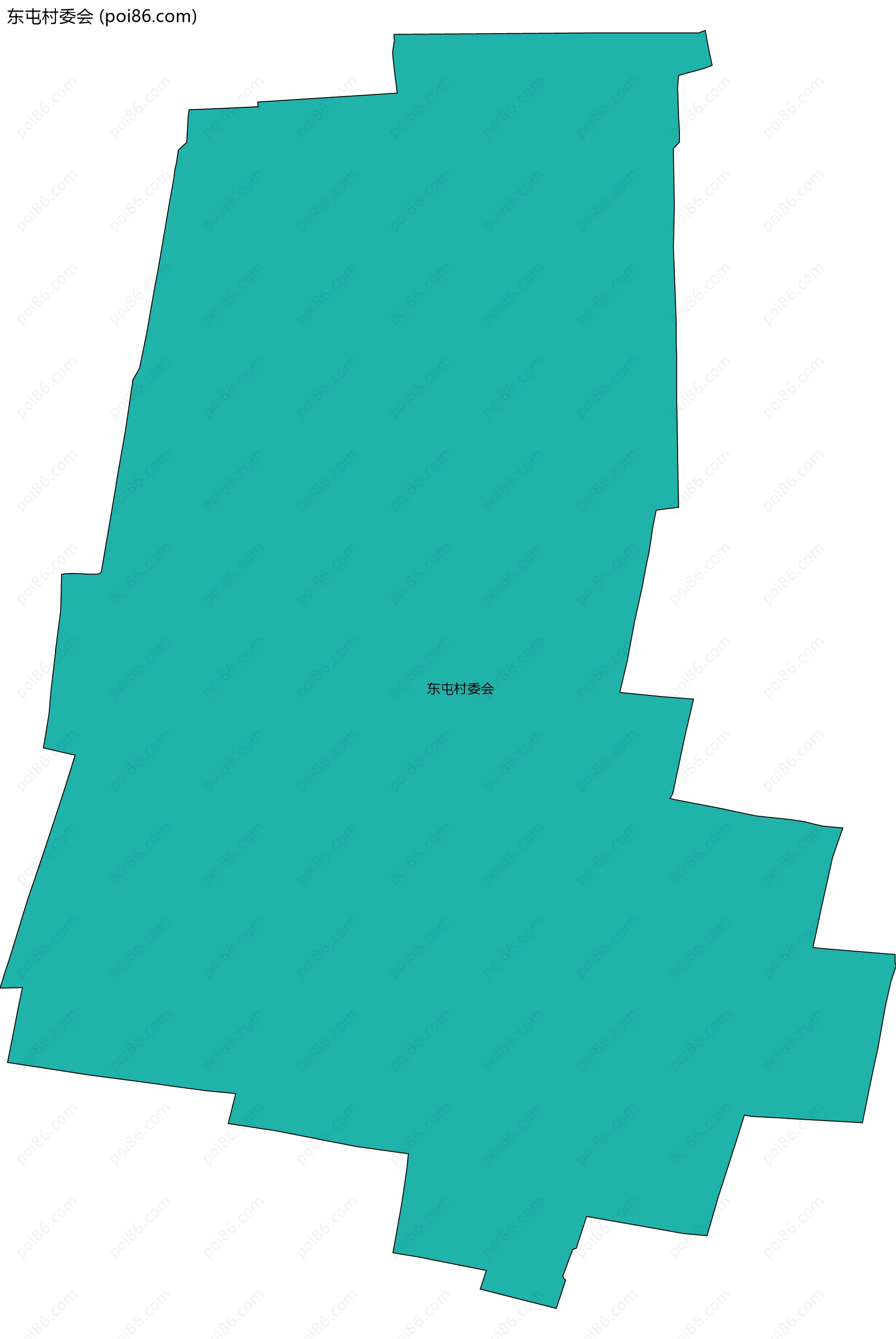 东屯村委会边界地图