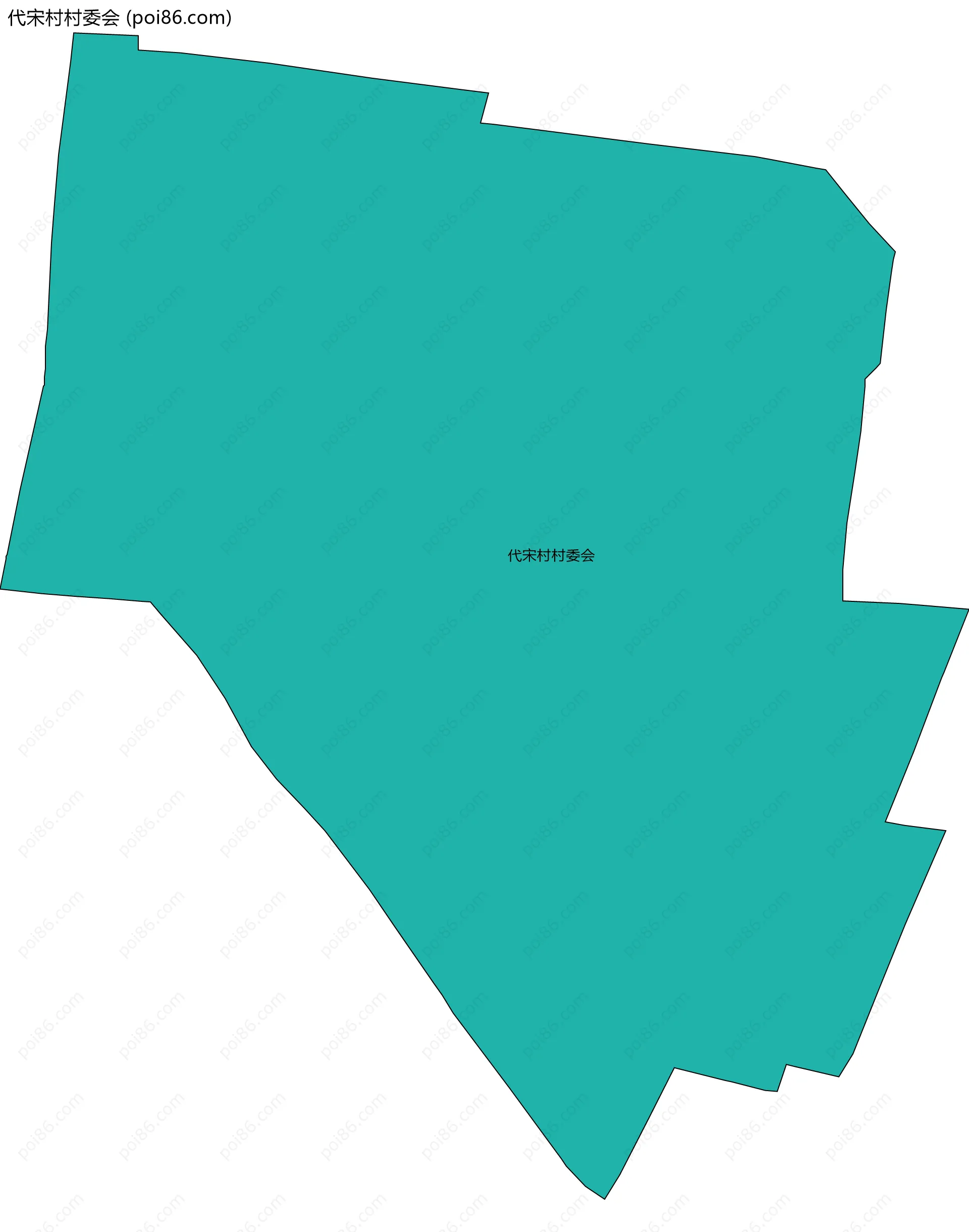 代宋村村委会边界地图