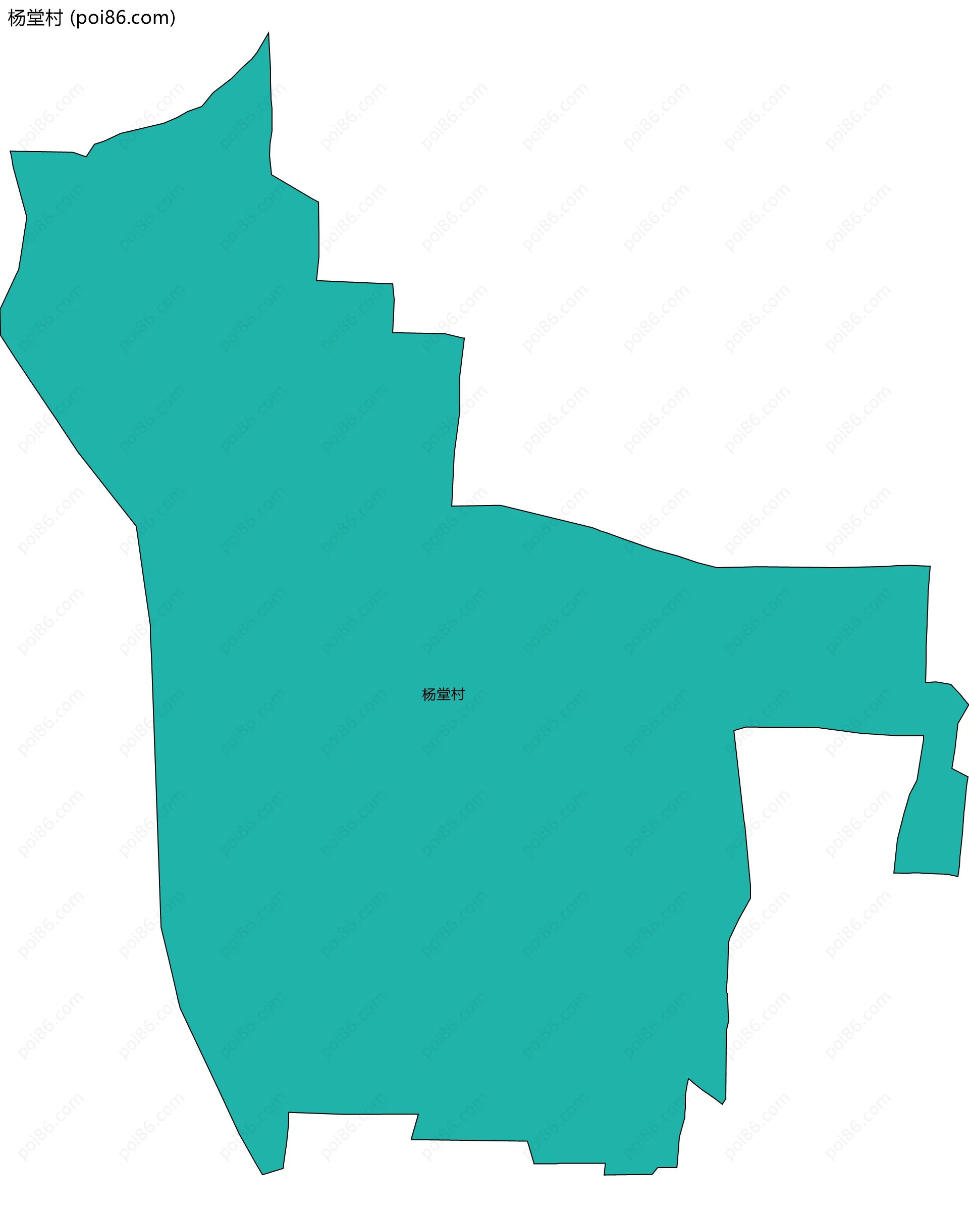 杨堂村边界地图