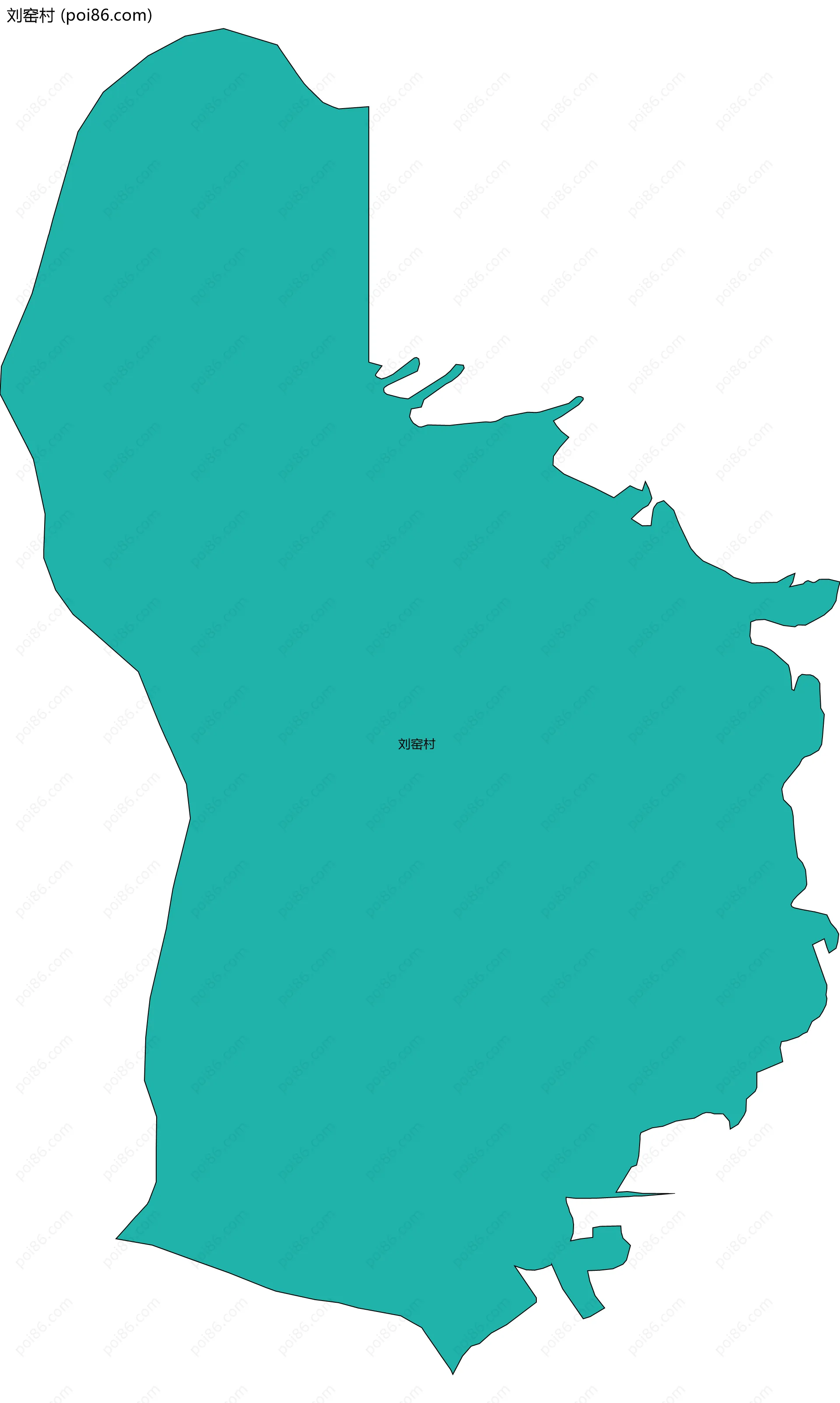 刘窑村边界地图