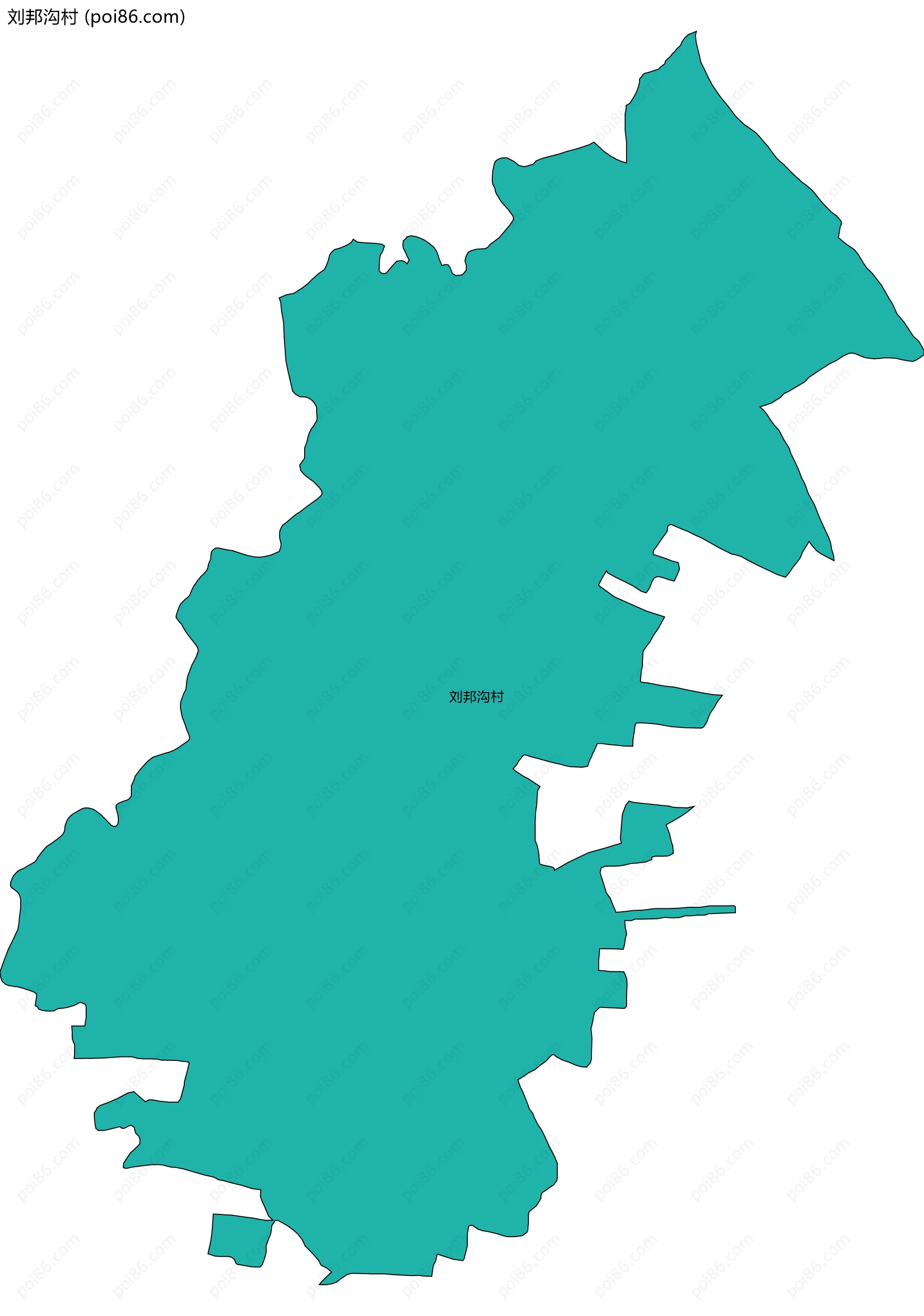 刘邦沟村边界地图