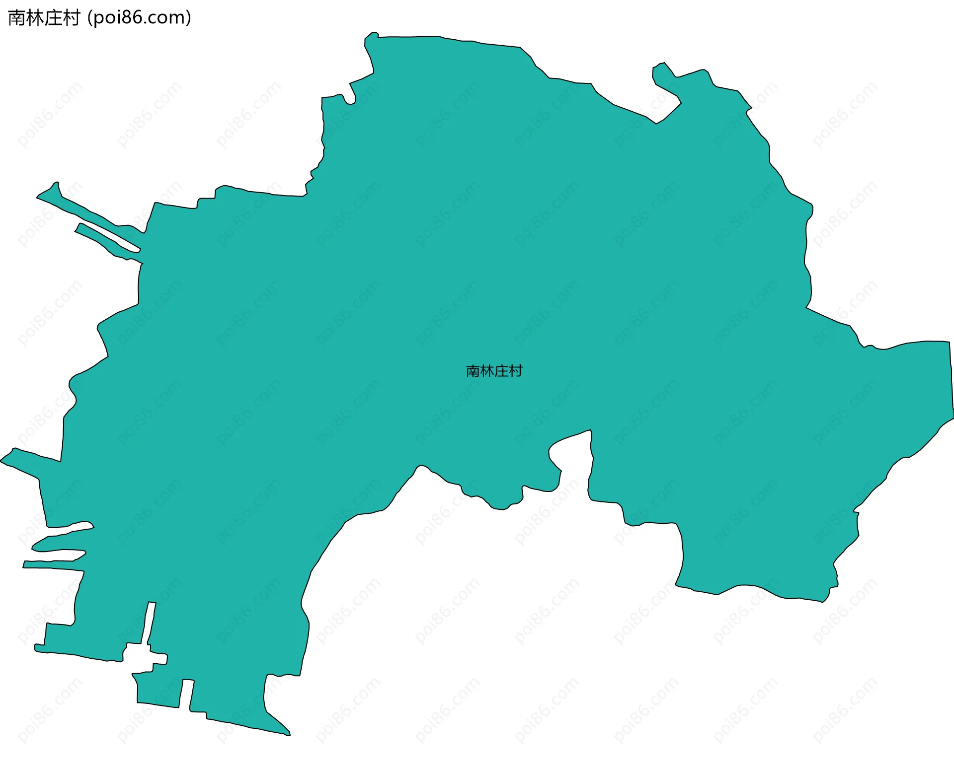 南林庄村边界地图