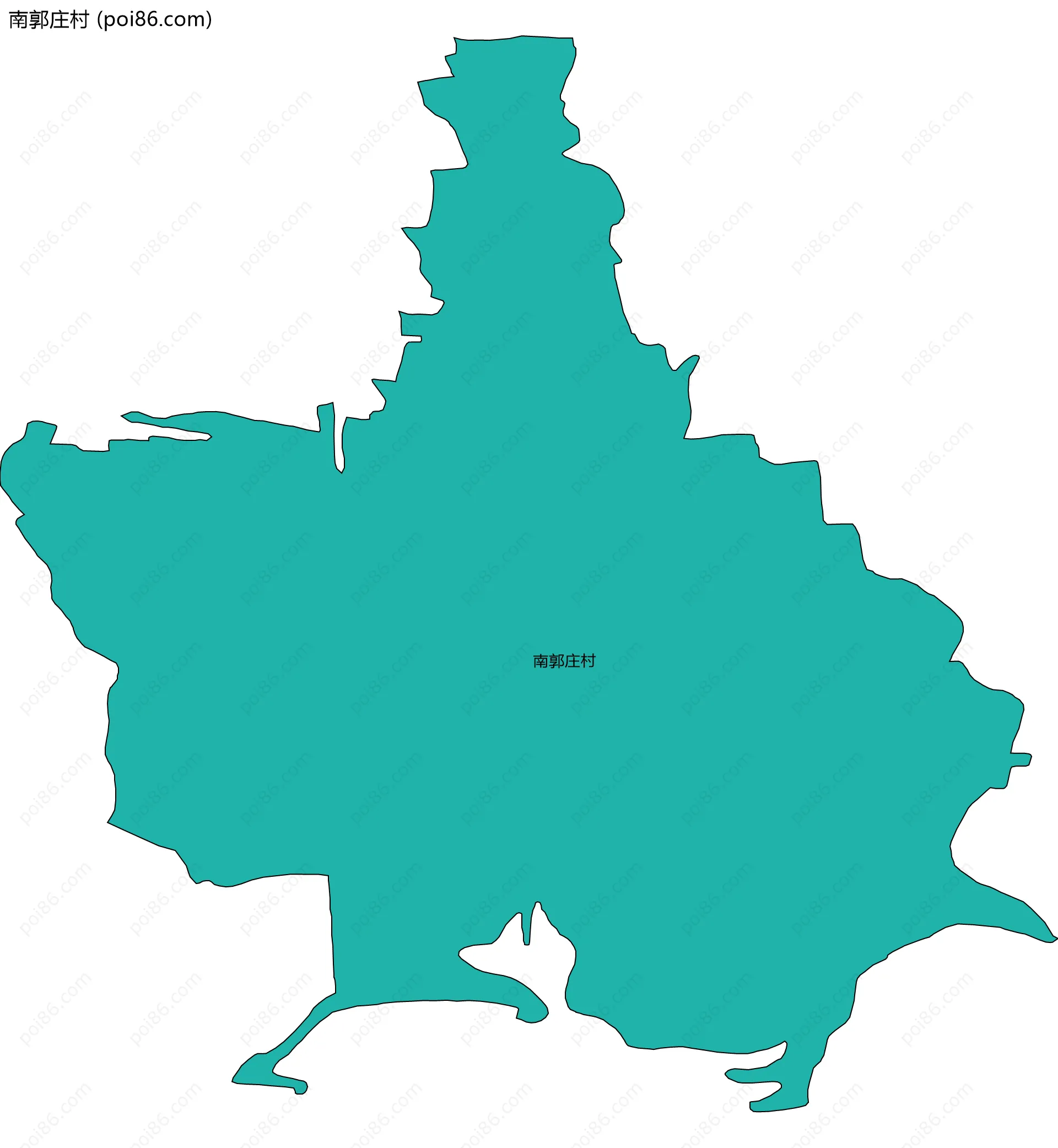 南郭庄村边界地图