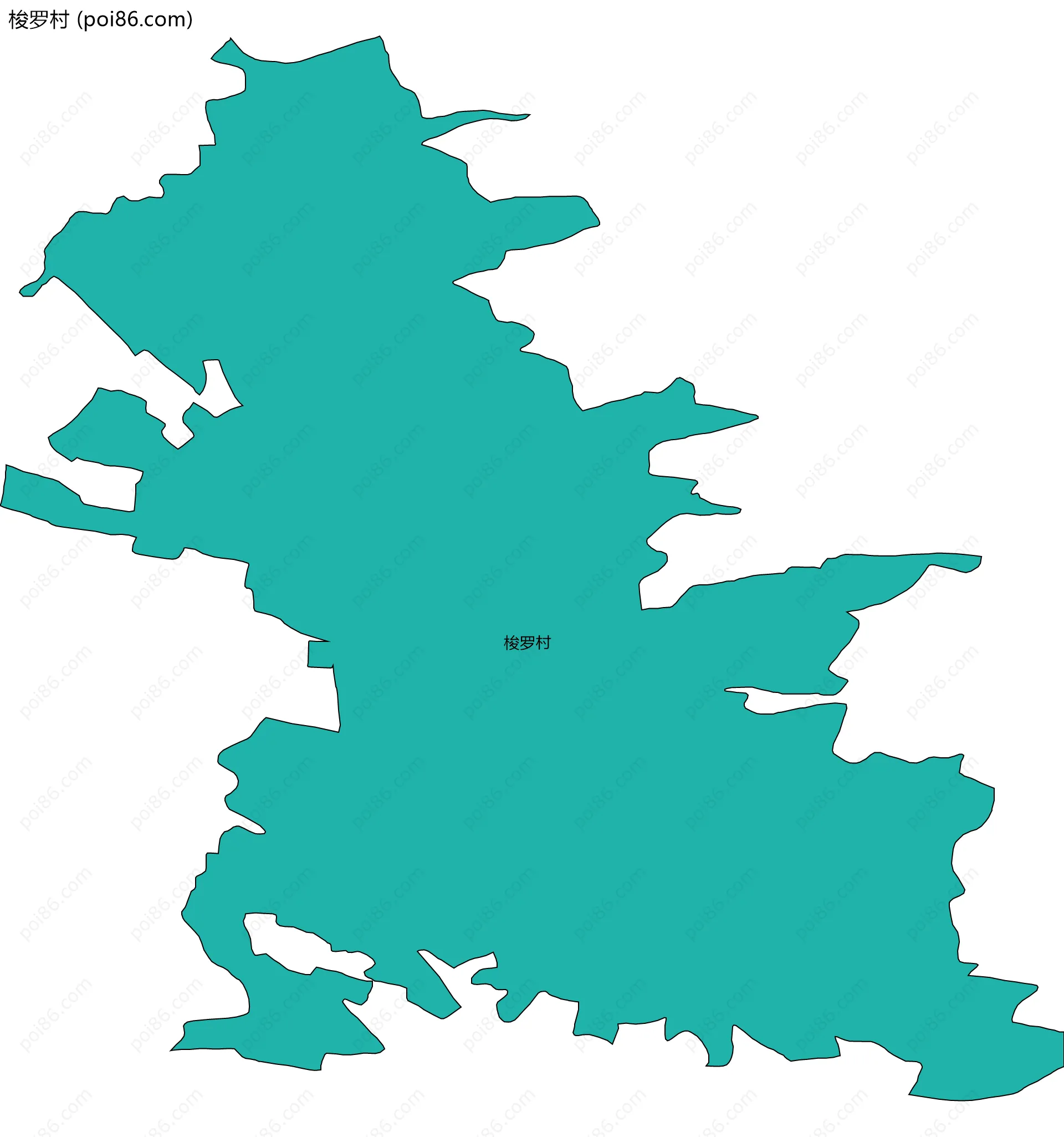 梭罗村边界地图
