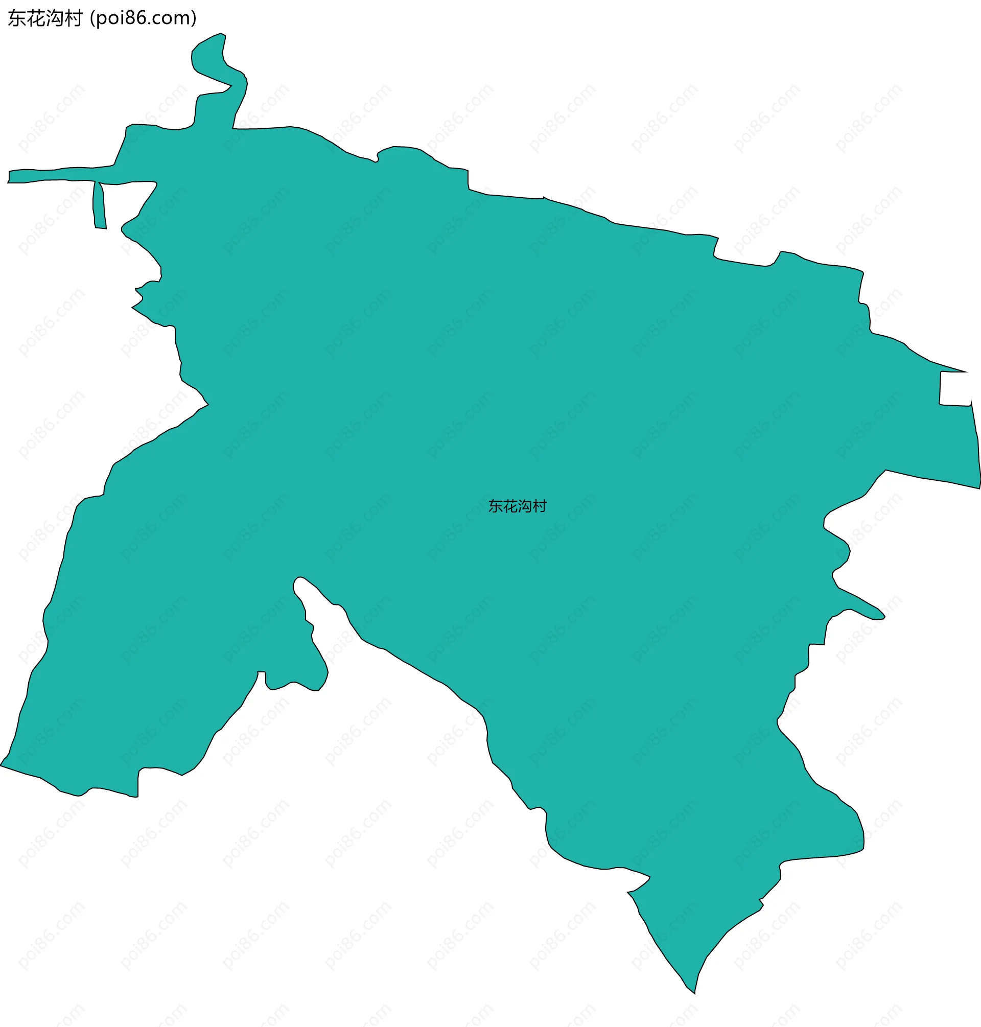 东花沟村边界地图