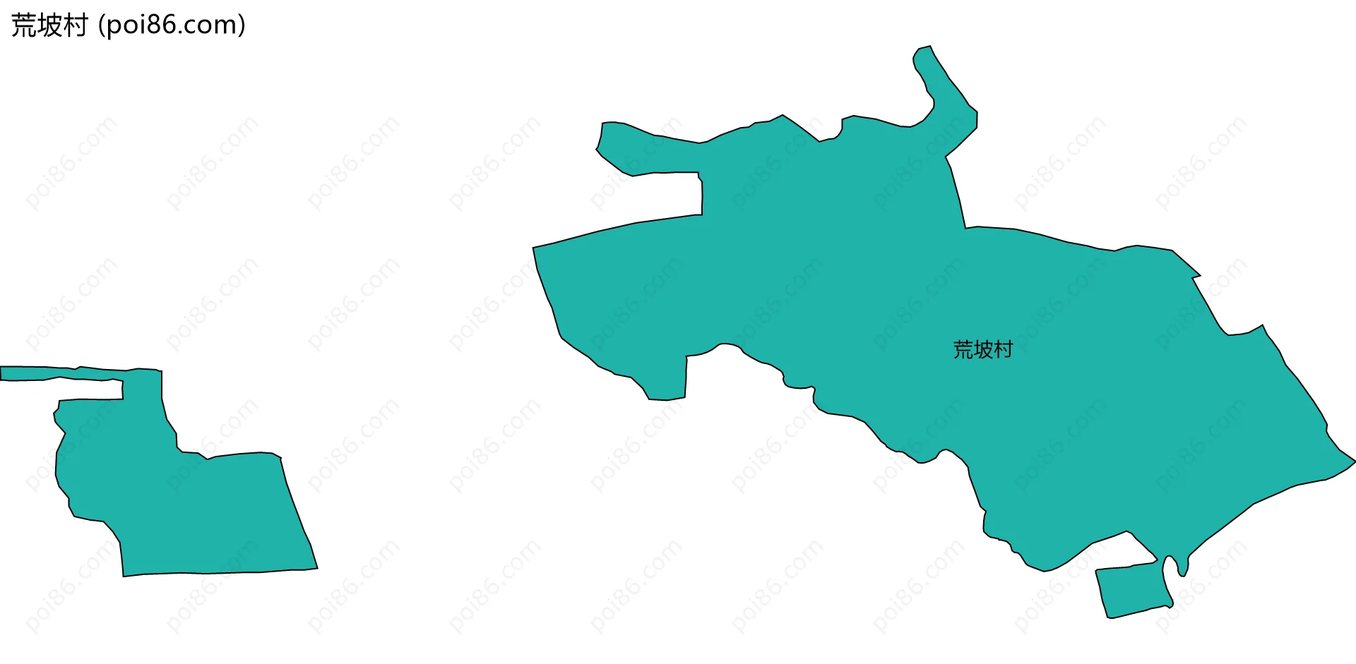 荒坡村边界地图