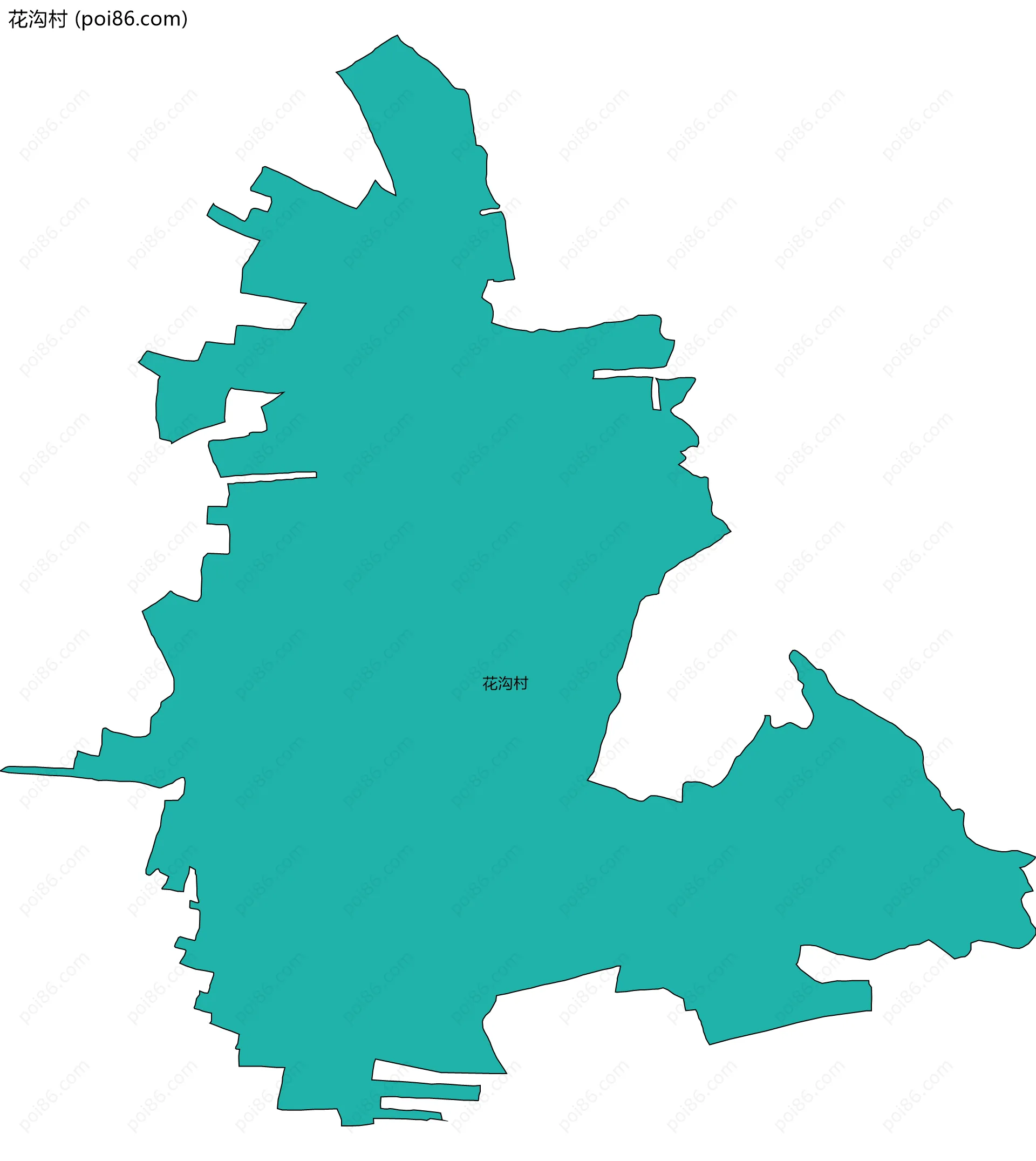 花沟村边界地图