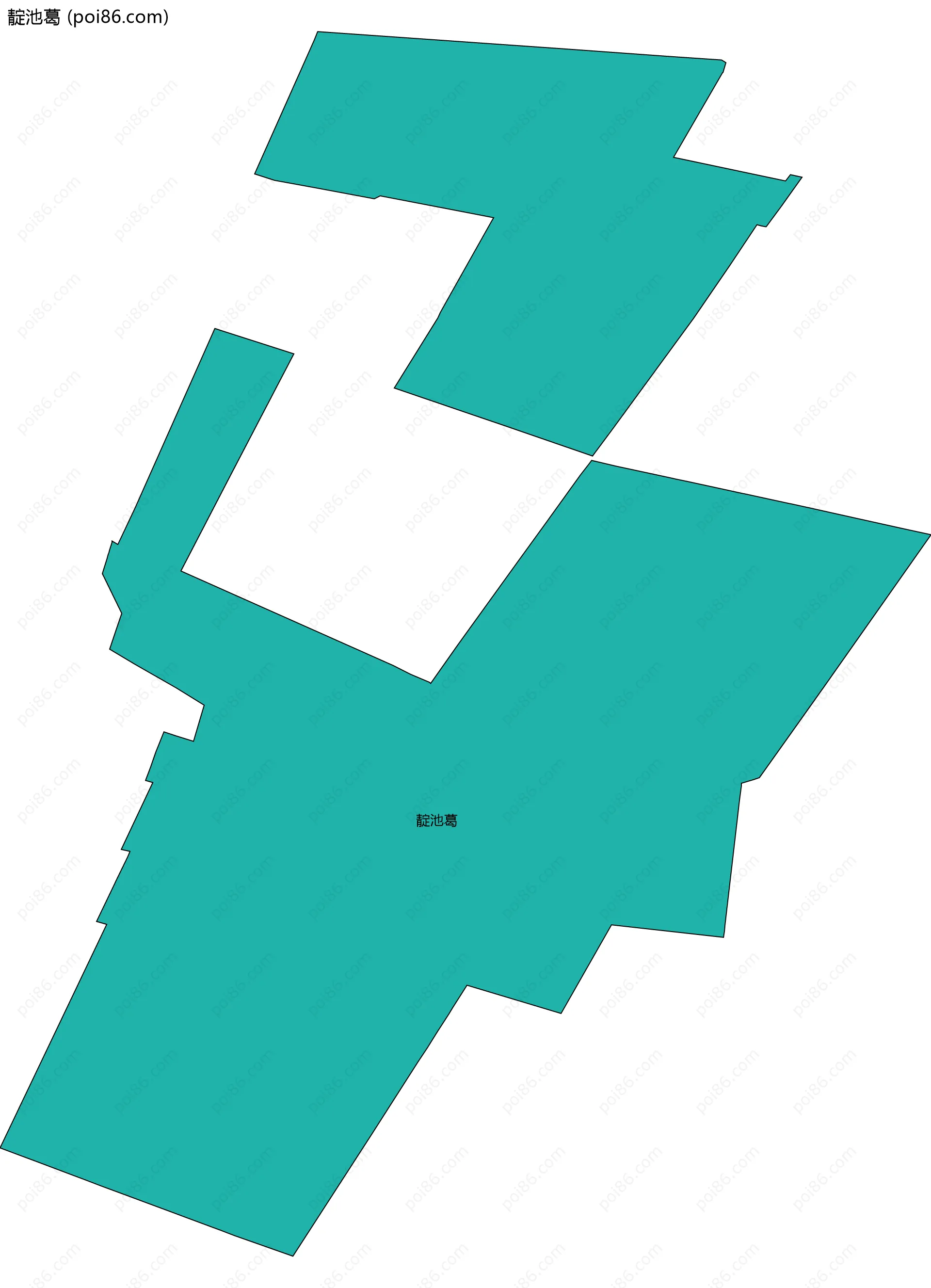靛池葛边界地图