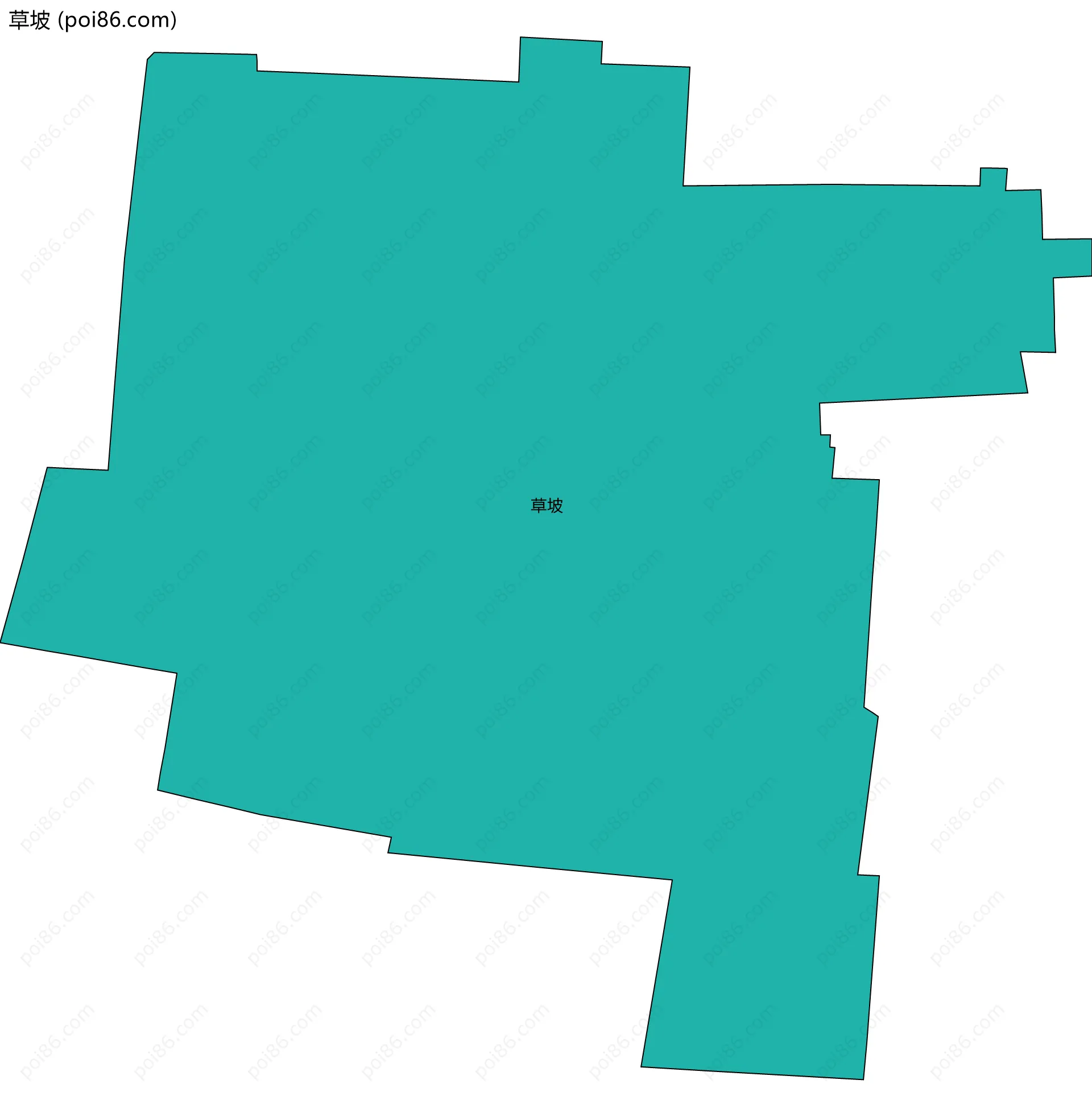草坡边界地图
