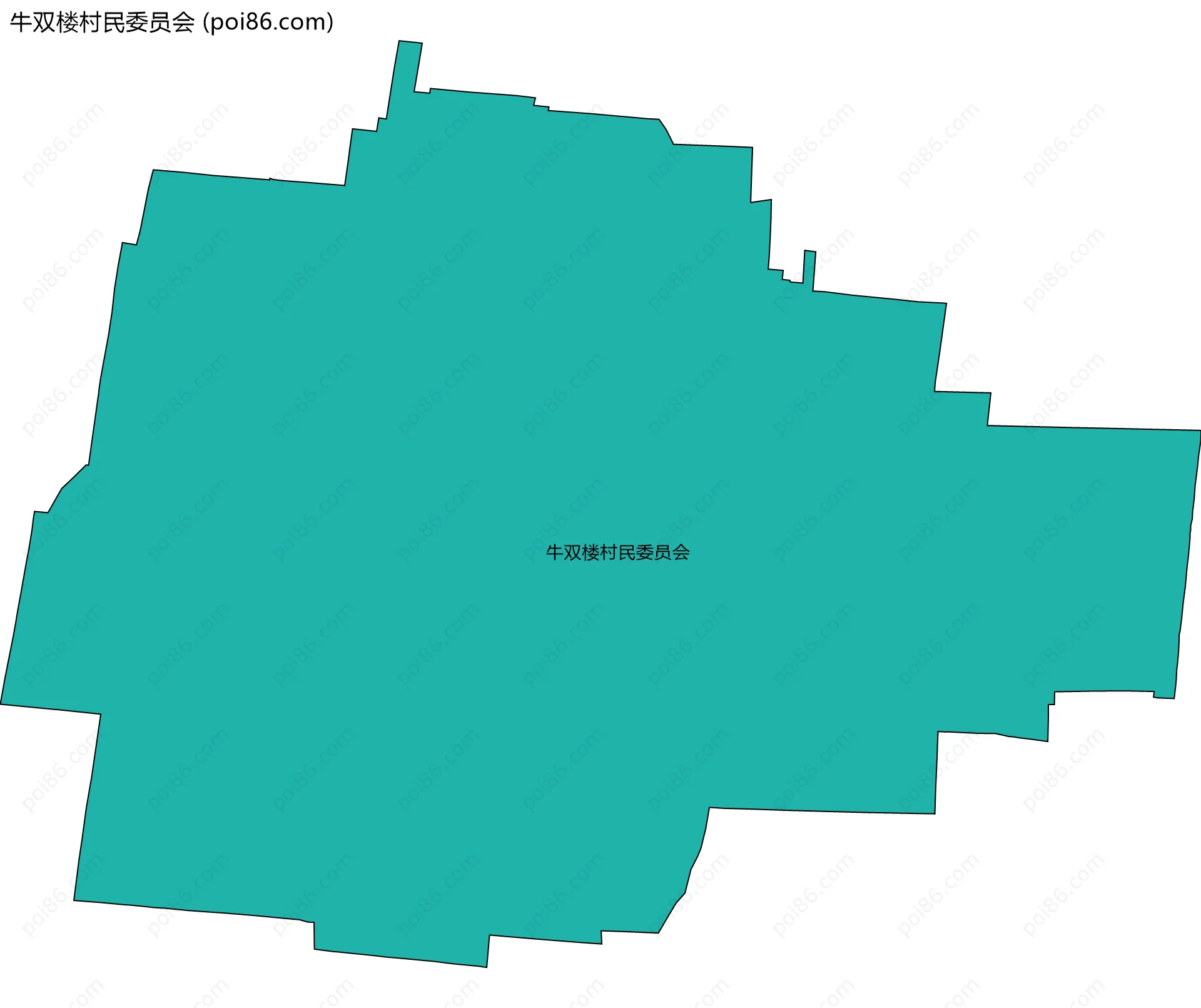 牛双楼村民委员会边界地图