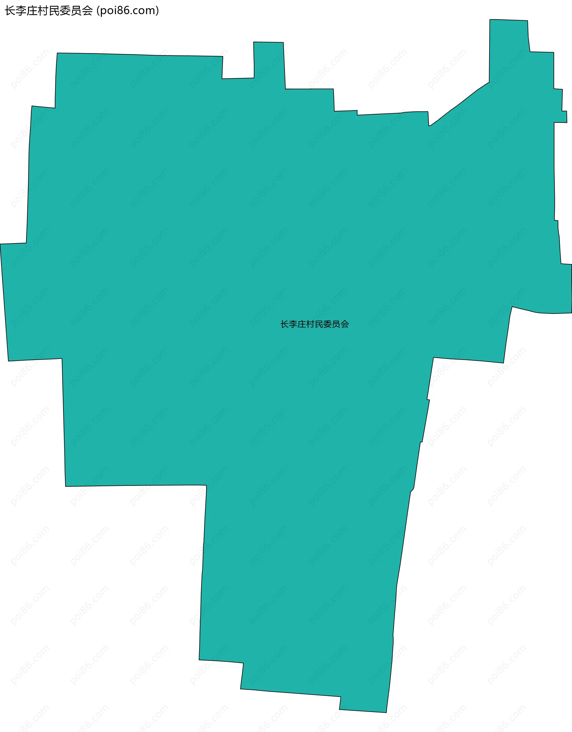 长李庄村民委员会边界地图