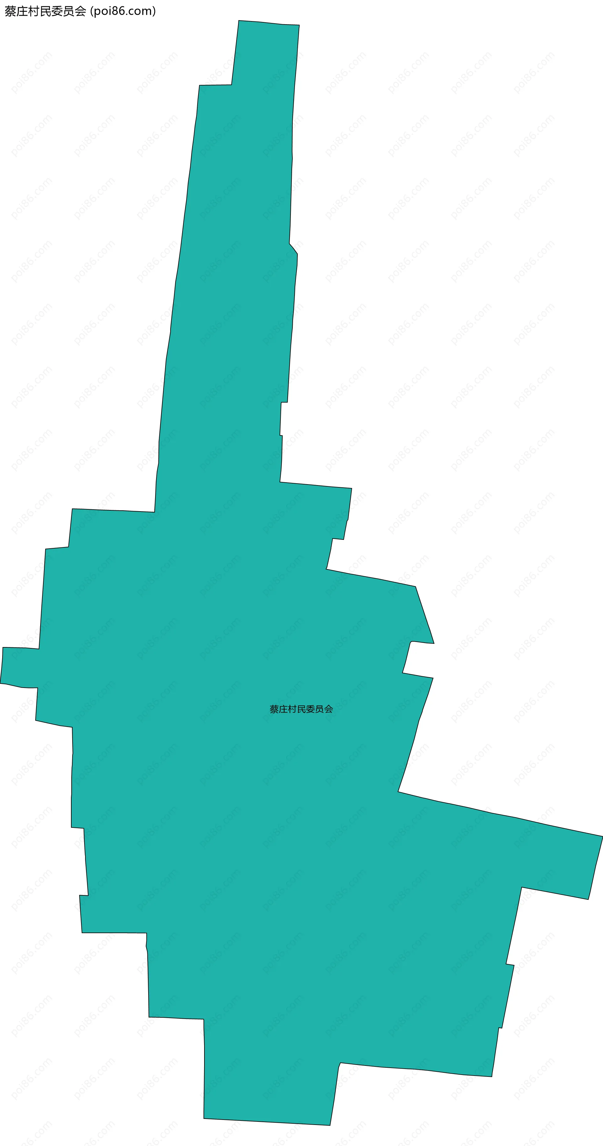 蔡庄村民委员会边界地图