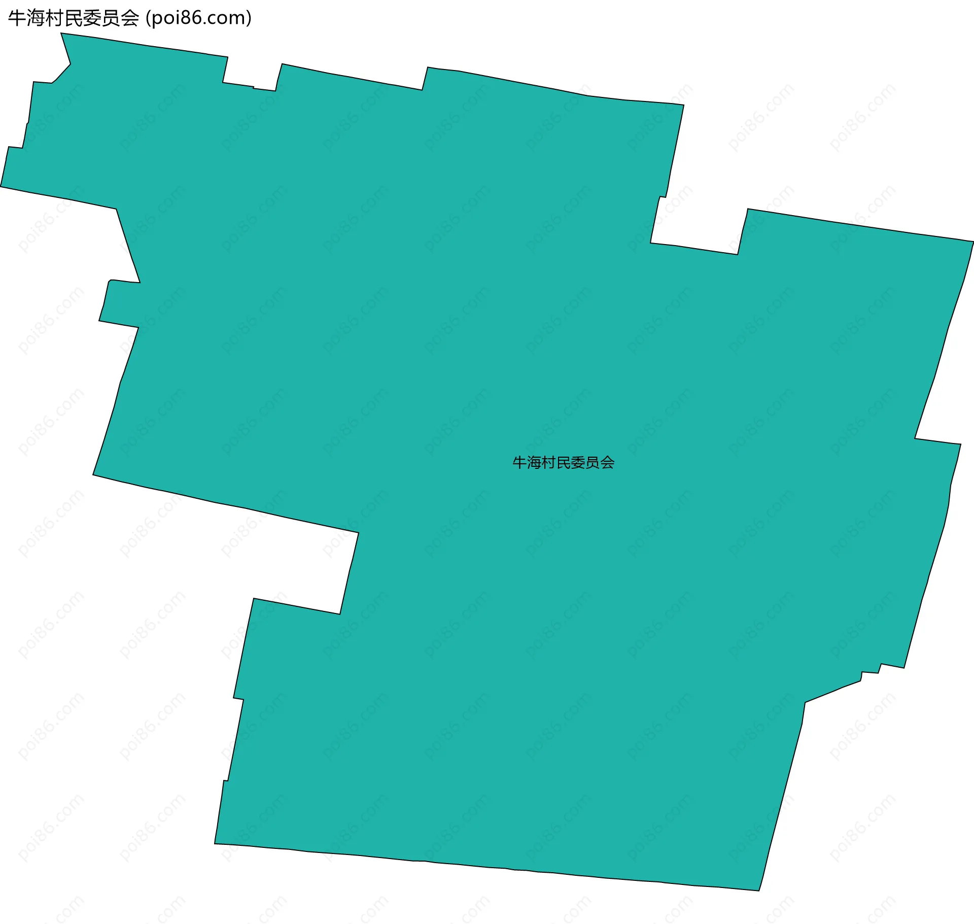 牛海村民委员会边界地图