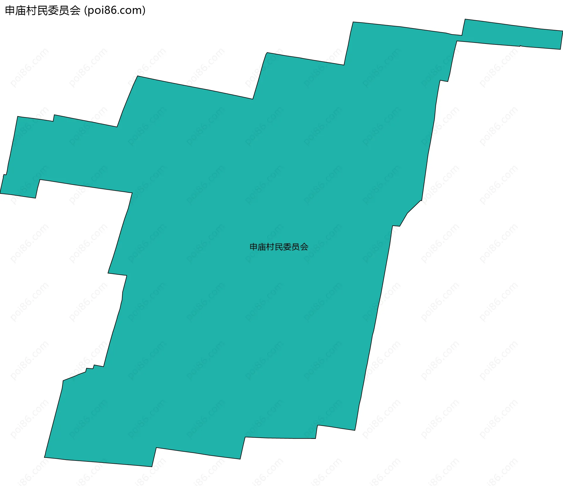 申庙村民委员会边界地图