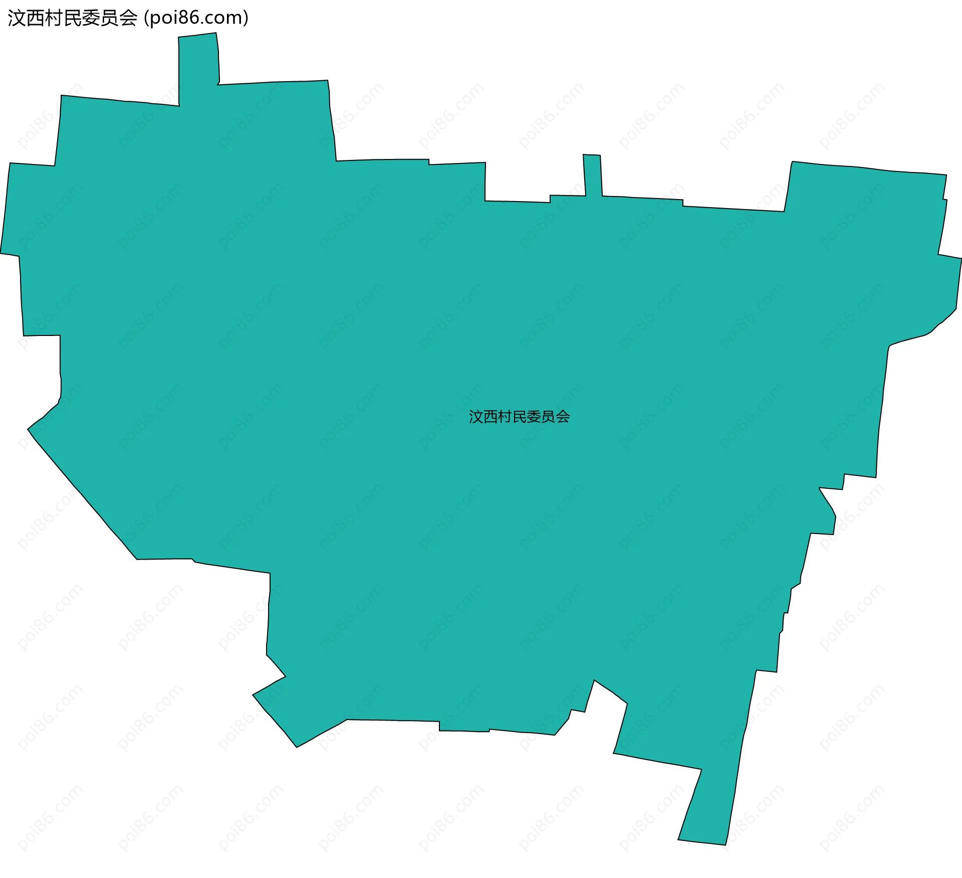 汶西村民委员会边界地图