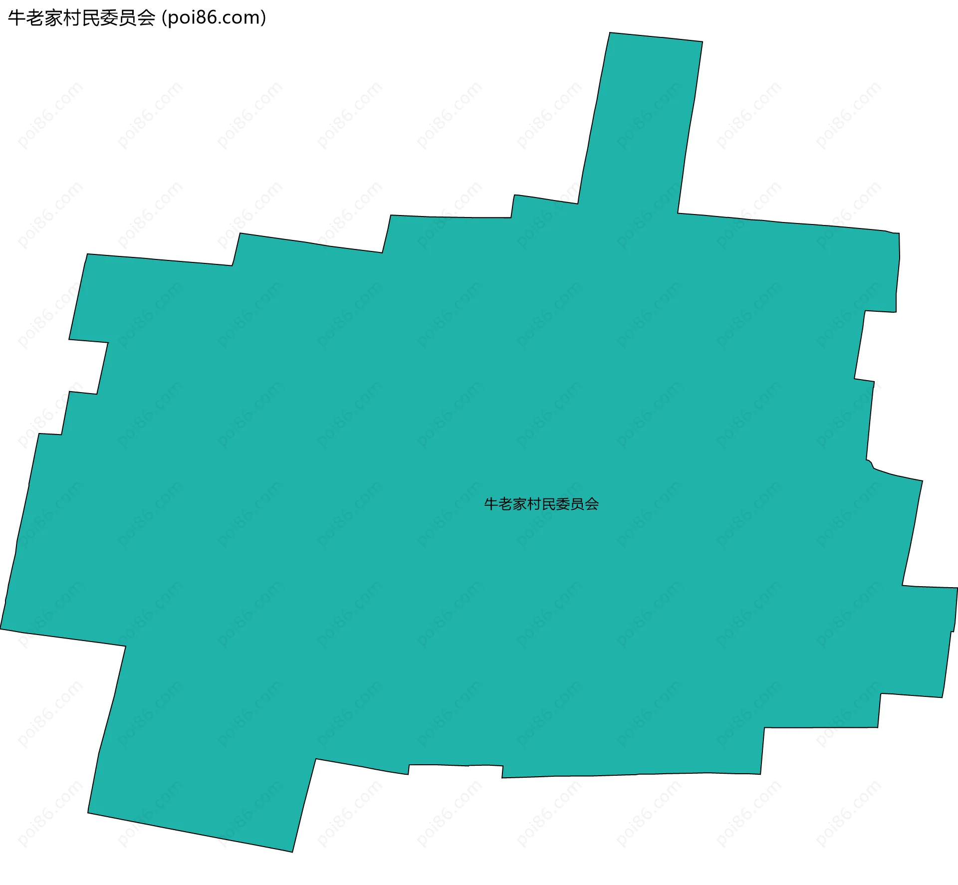 牛老家村民委员会边界地图
