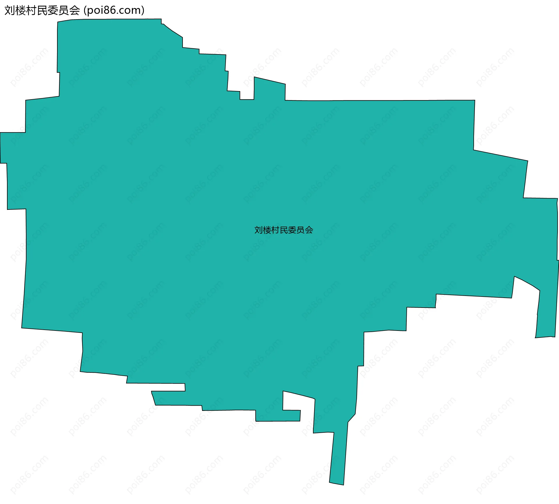 刘楼村民委员会边界地图