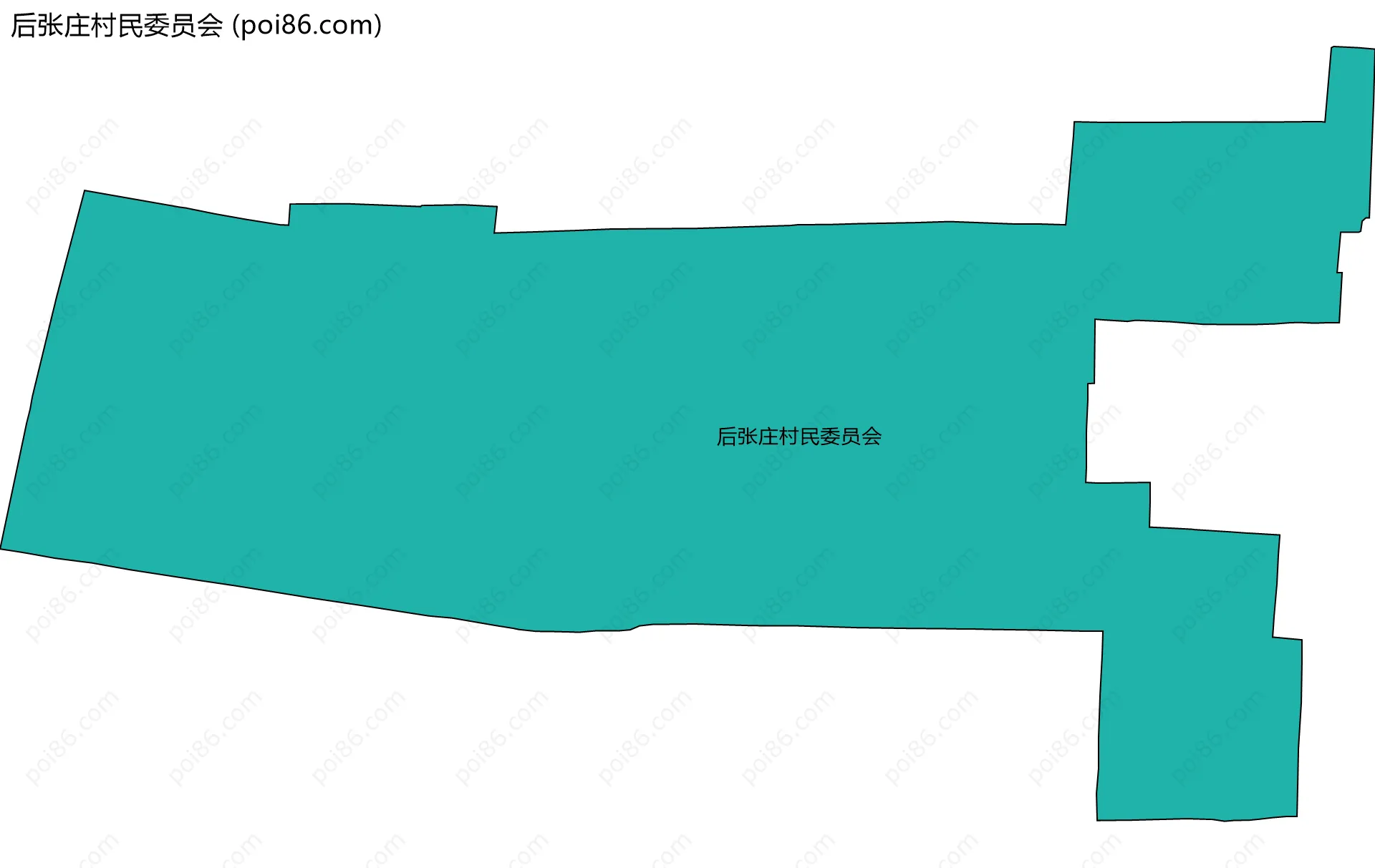 后张庄村民委员会边界地图