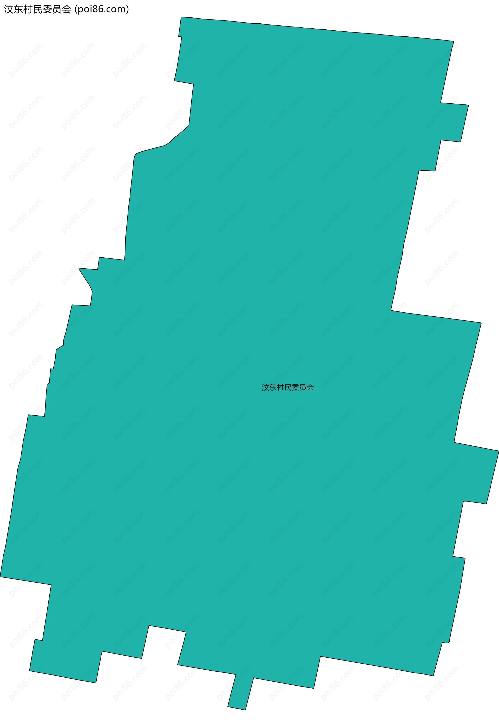 汶东村民委员会边界地图