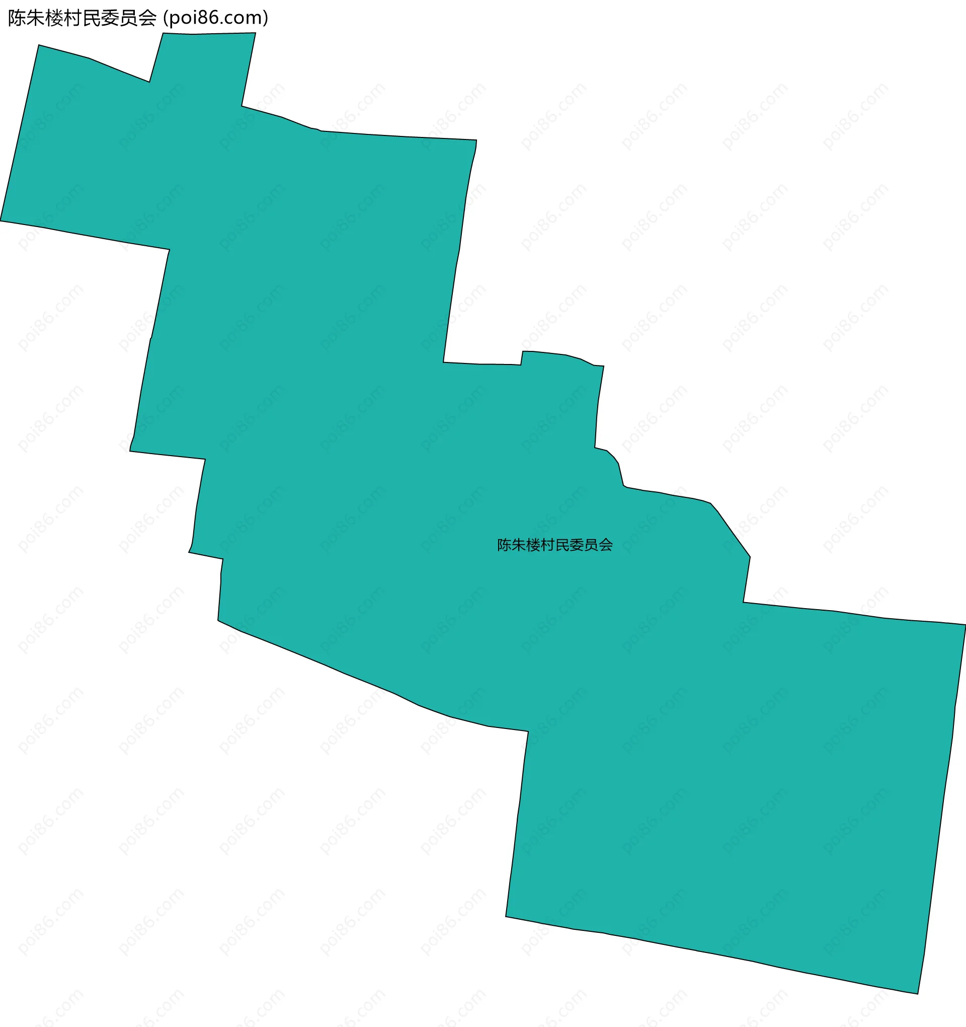 陈朱楼村民委员会边界地图
