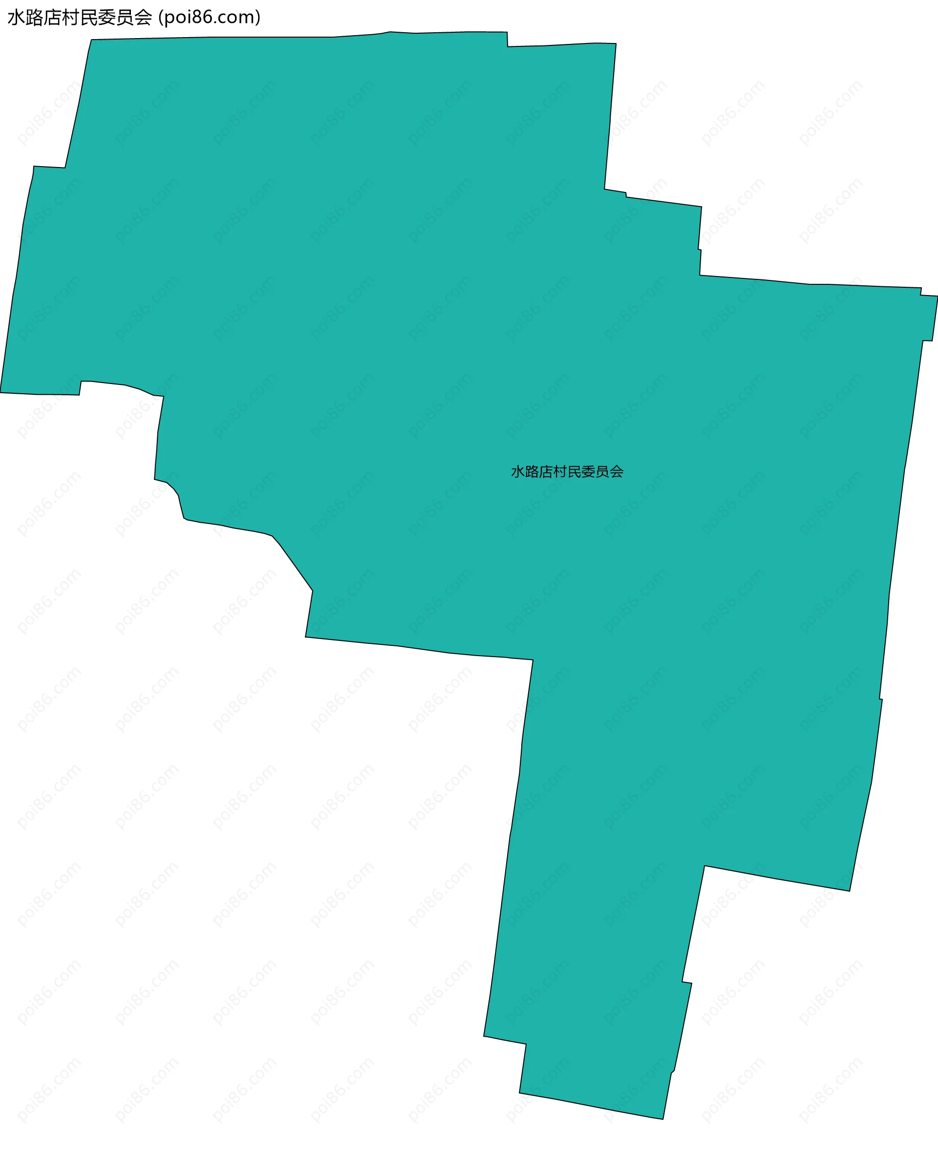 水路店村民委员会边界地图