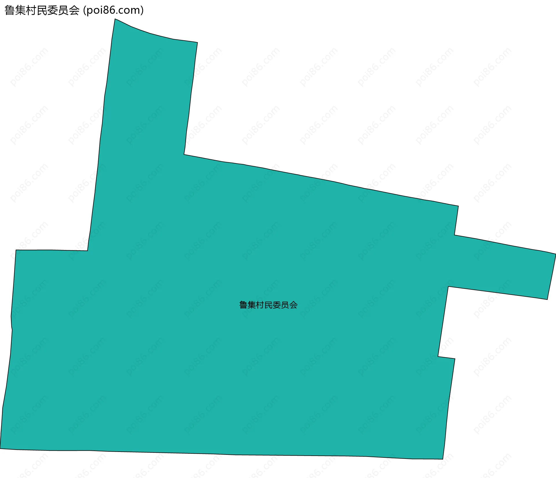 鲁集村民委员会边界地图