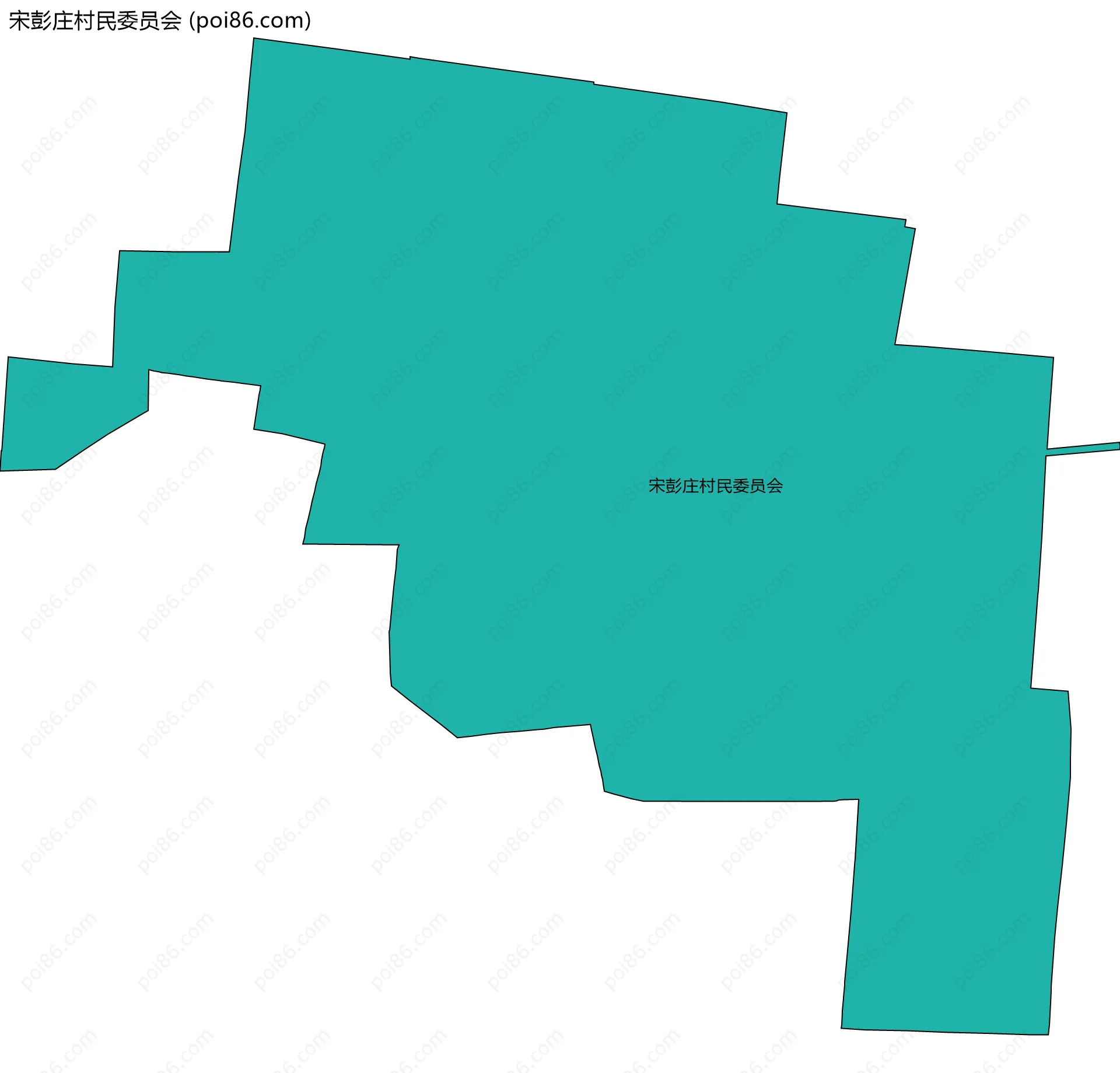 宋彭庄村民委员会边界地图